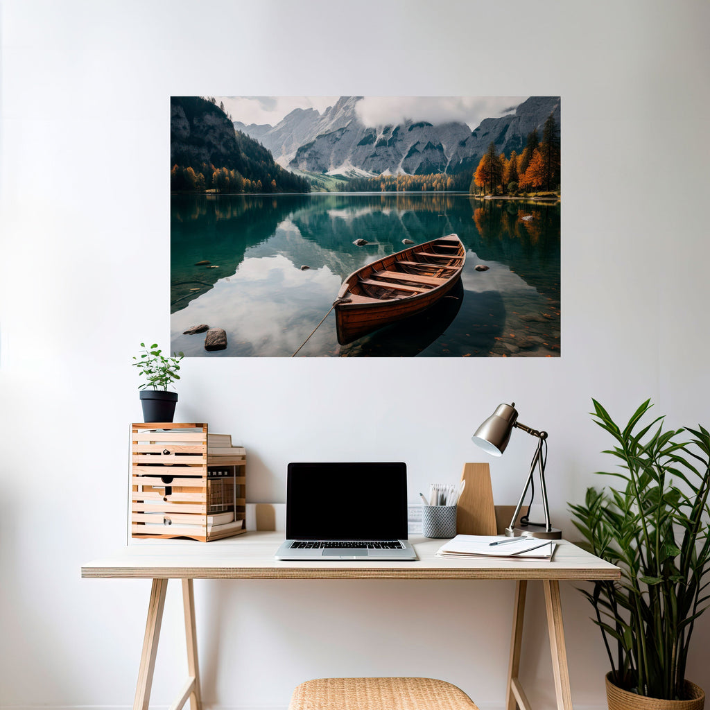 MOUNTAINSIDE REFLECTIONS Peel and Stick Horizontal Poster