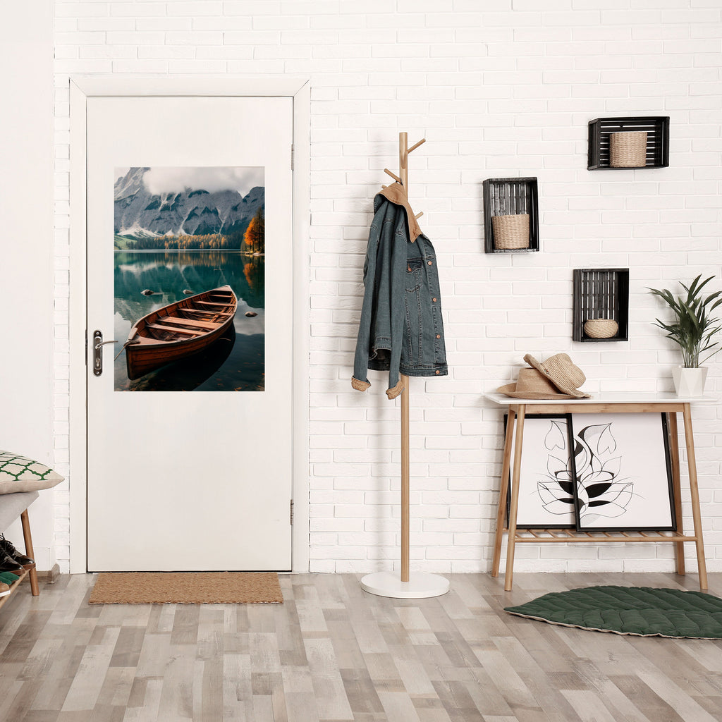 Affiche verticale autocollante « REFLETS À FRONTIÈRE DE MONTAGNE »