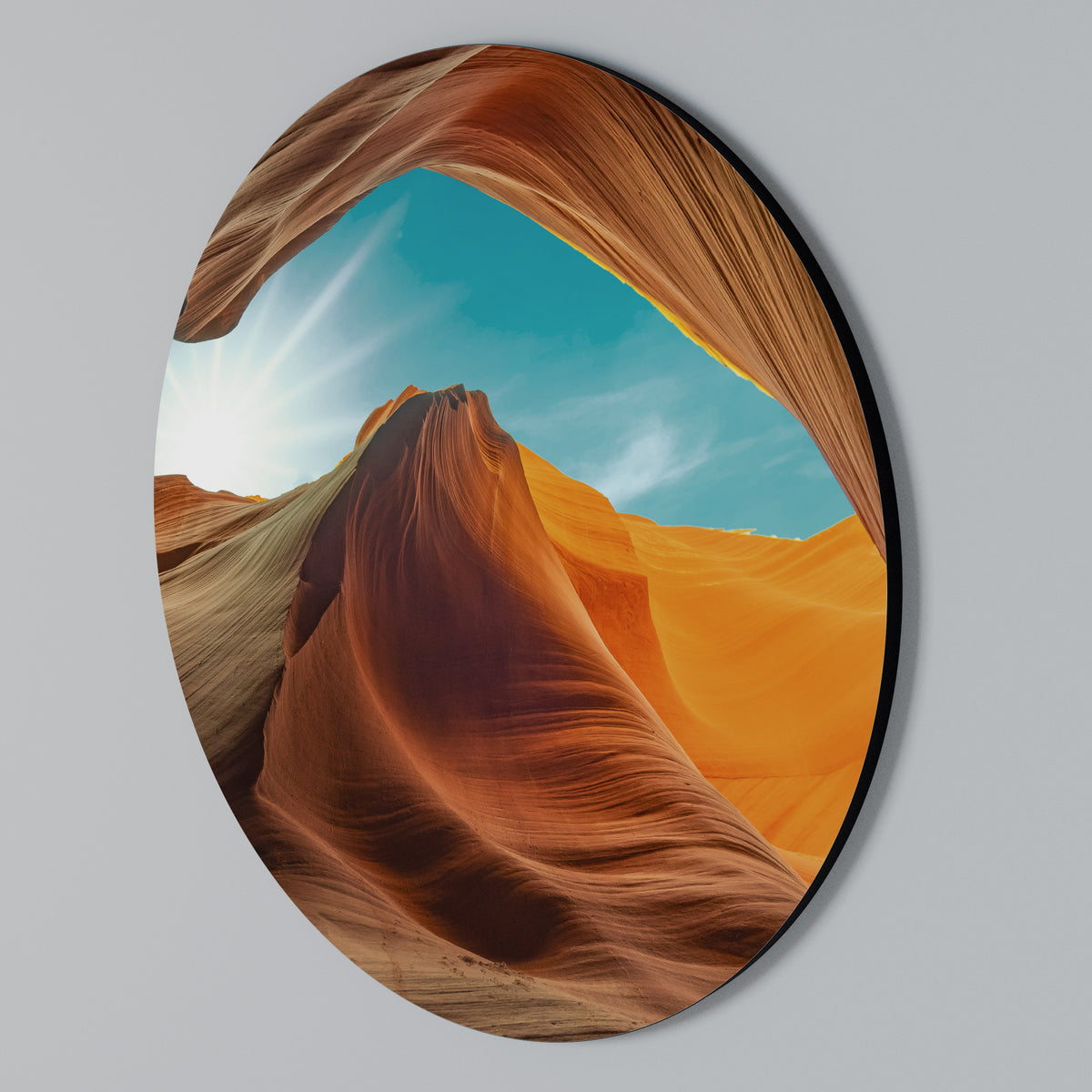 THE CANYON'S WHISPER Round Wall Art