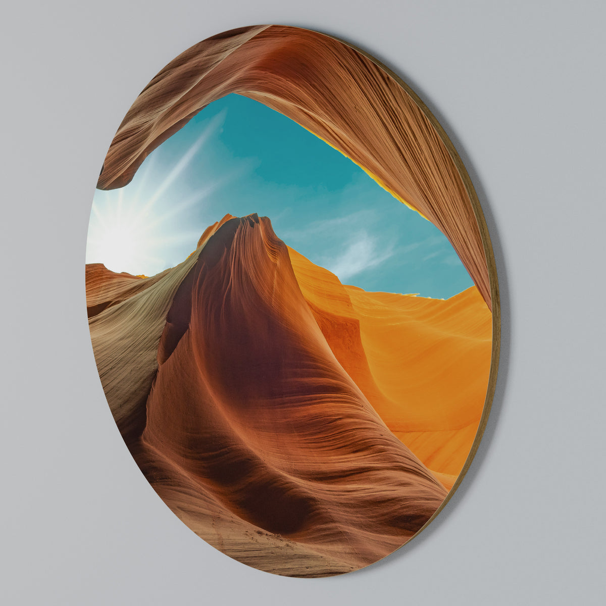 THE CANYON'S WHISPER Round Wall Art
