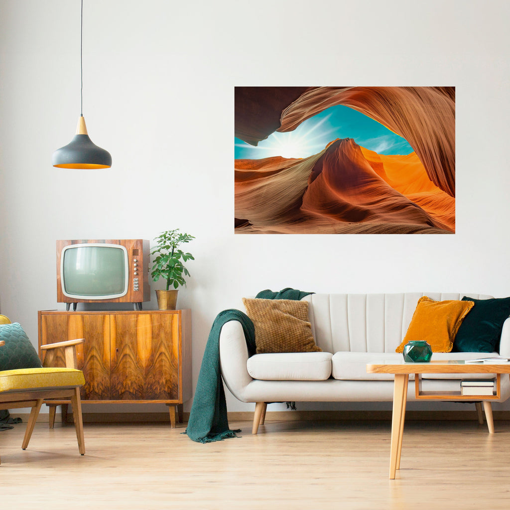 THE CANYON'S WHISPER Peel and Stick Horizontal Poster