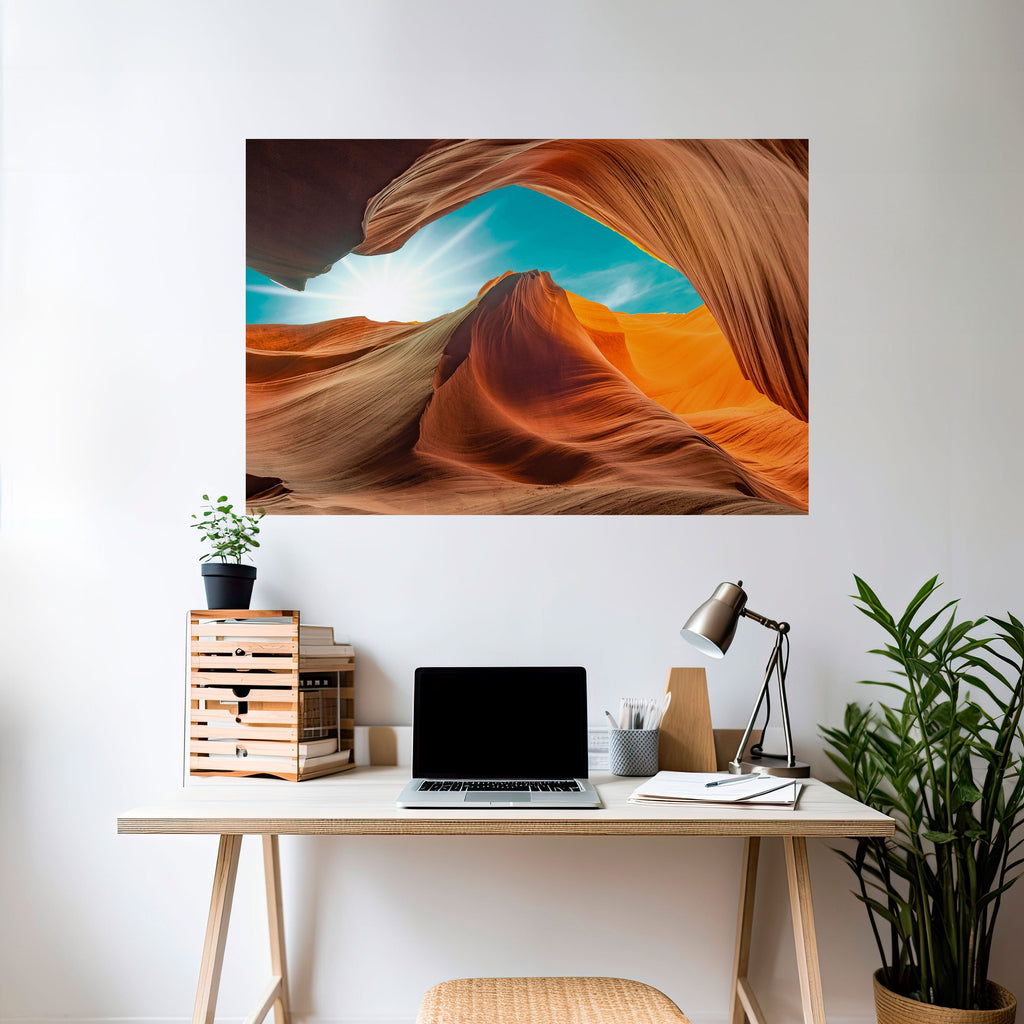 THE CANYON'S WHISPER Peel and Stick Horizontal Poster