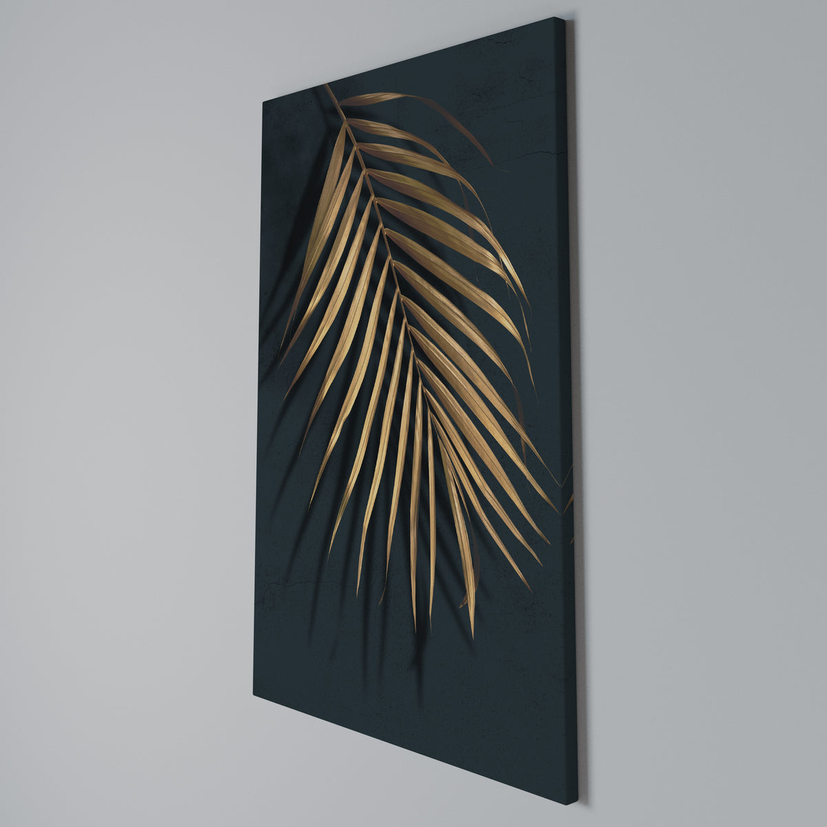 GOLDEN PALM WHISPERS Vertical Canvas Print