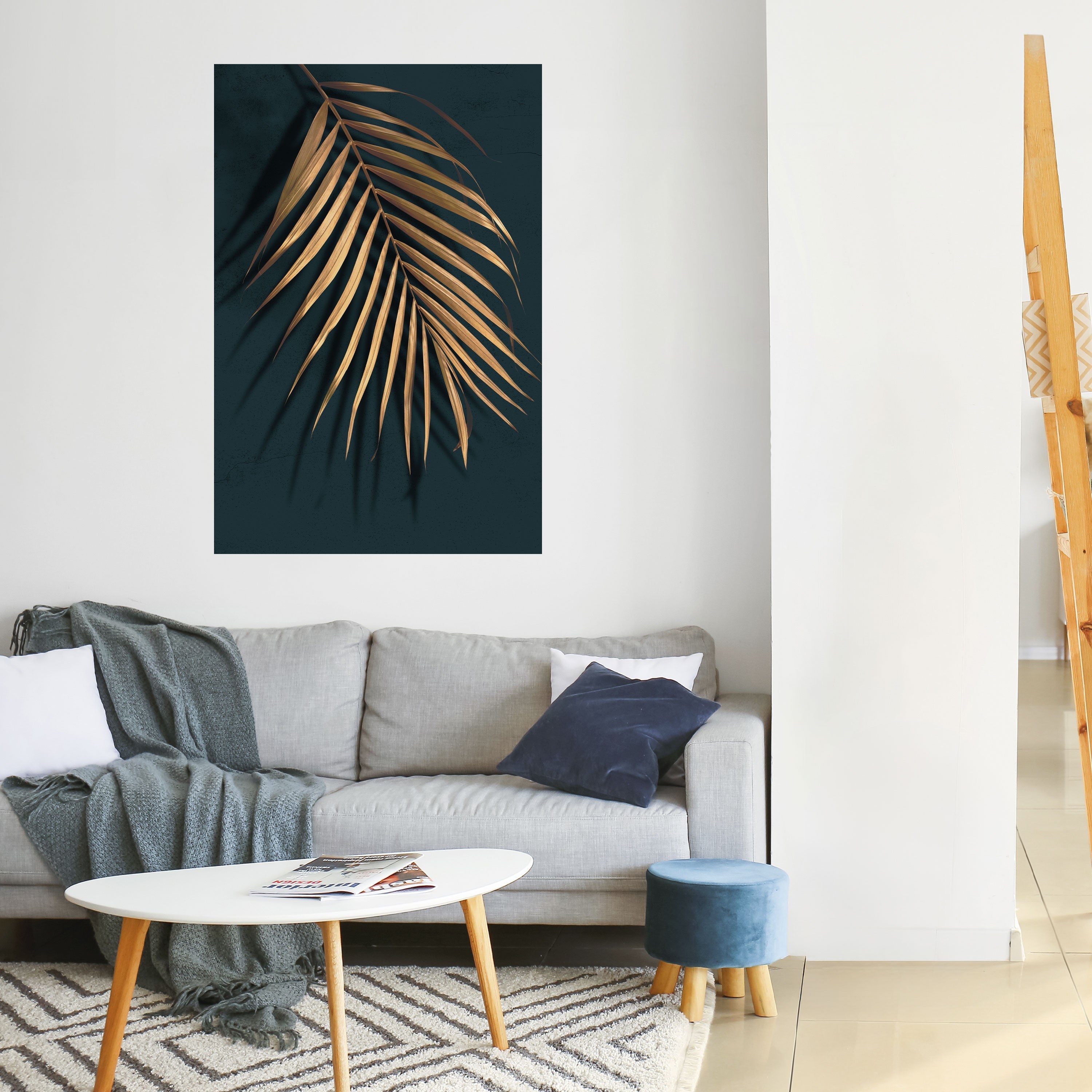 Affiche verticale autocollante « Golden Palm Whispers »