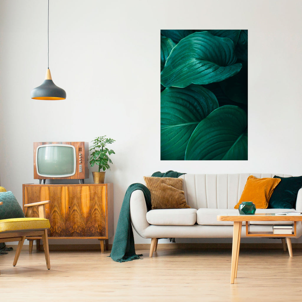 Affiche verticale autocollante aux teintes botaniques subtiles