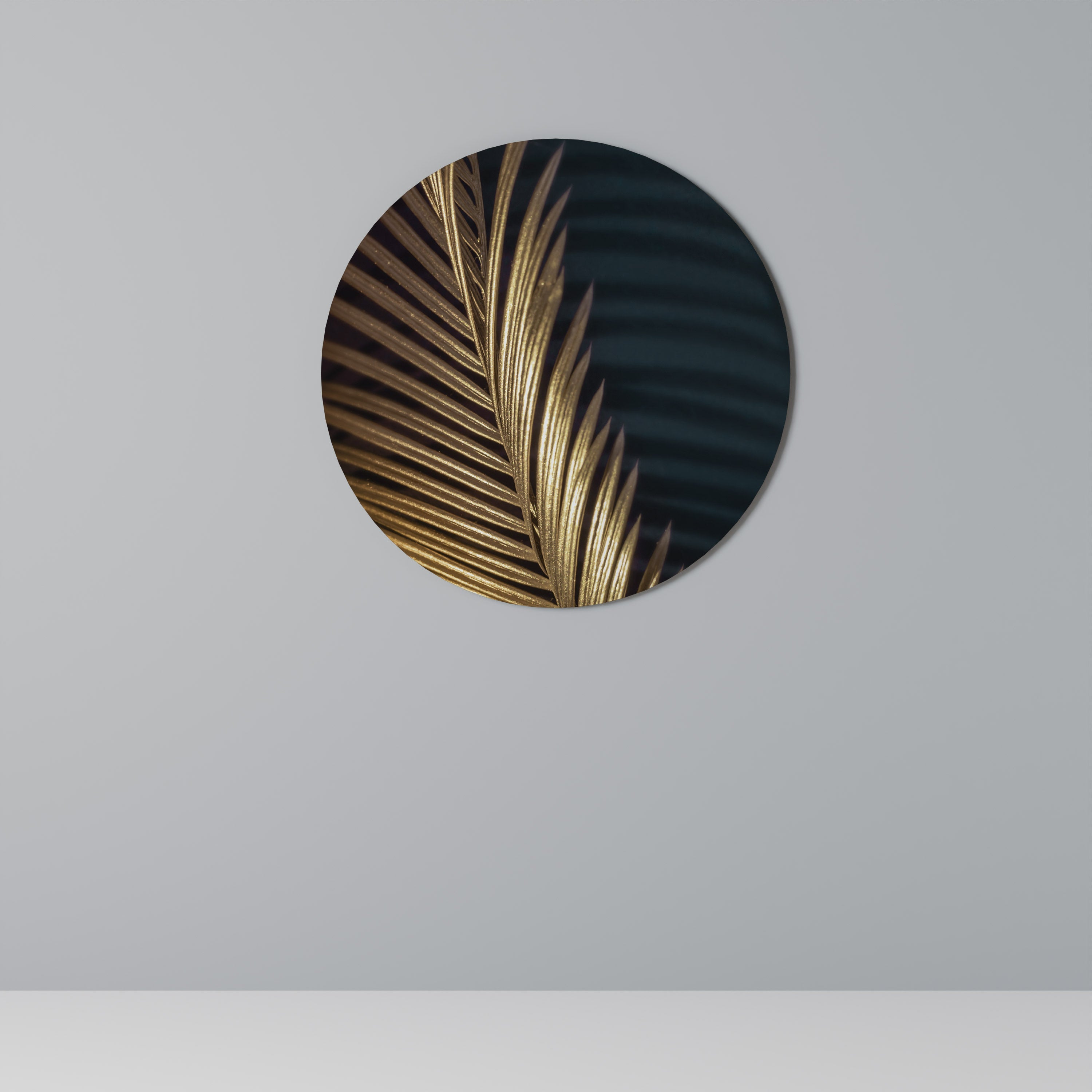 Décoration murale ronde LUXE LEAF DANCE