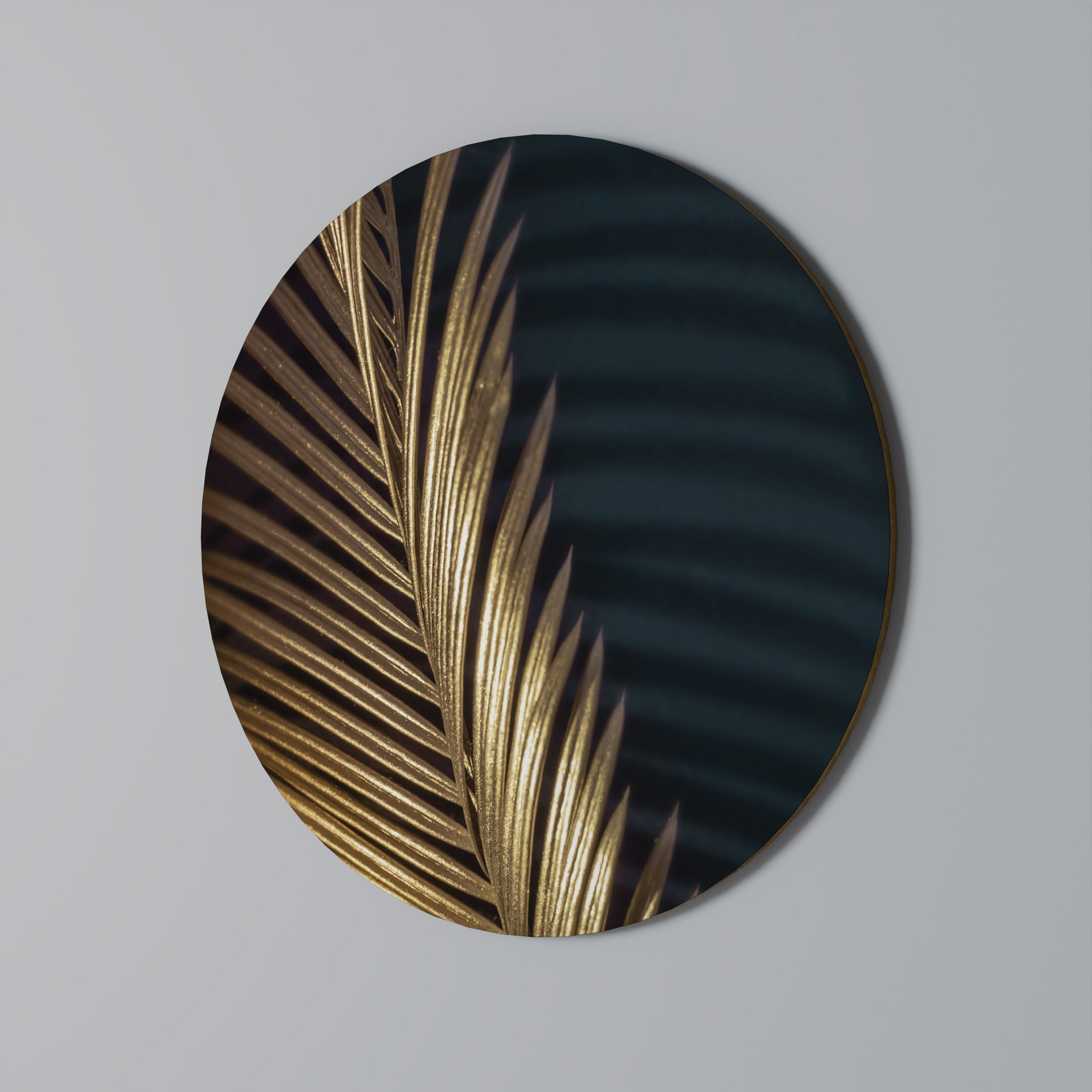 Décoration murale ronde LUXE LEAF DANCE