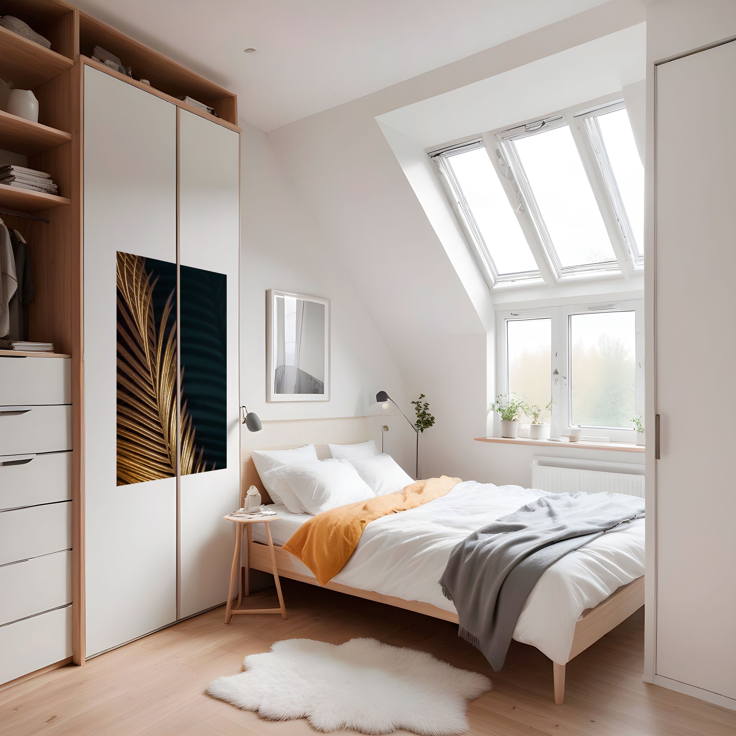 Affiche verticale autocollante LUXE LEAF DANCE