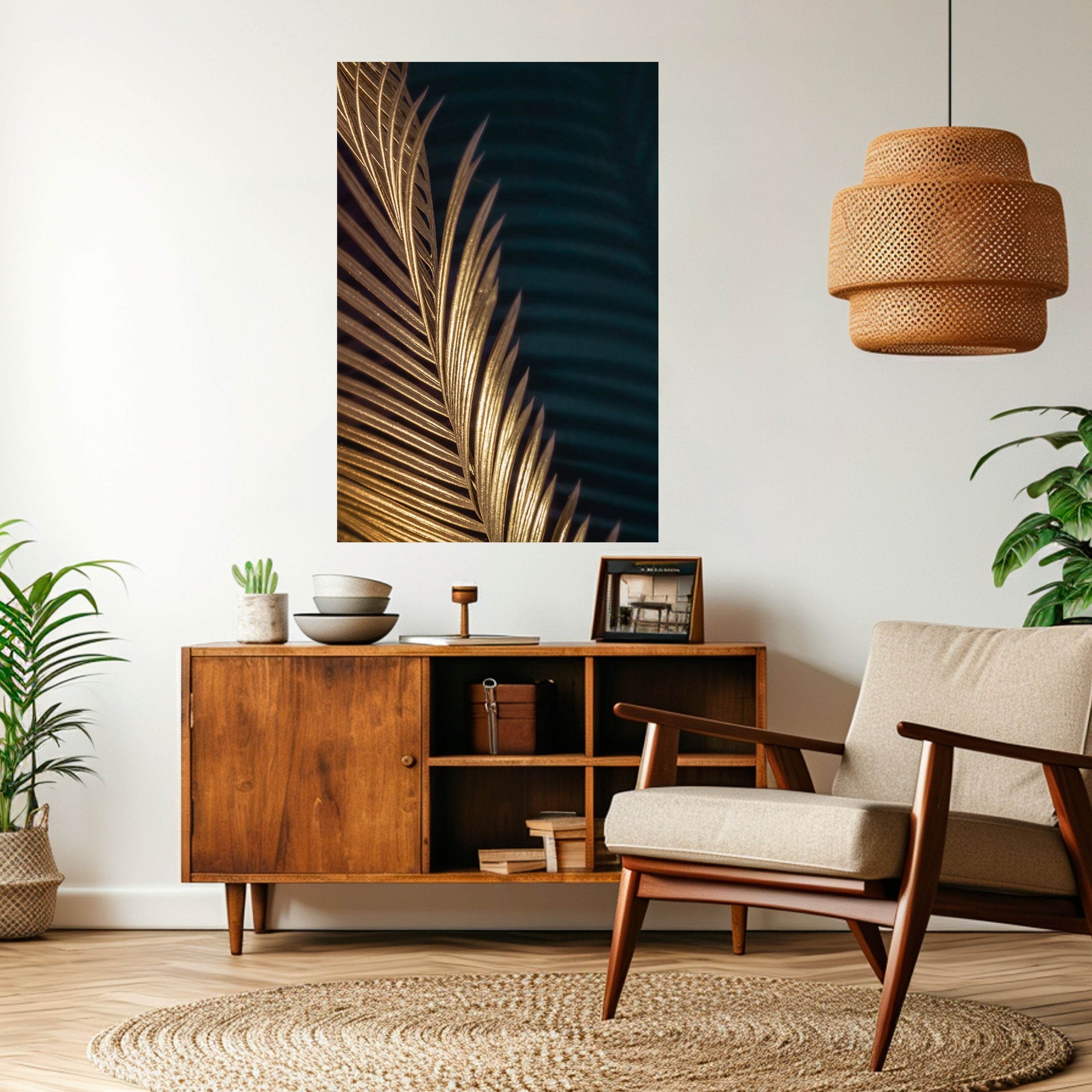 Affiche verticale autocollante LUXE LEAF DANCE