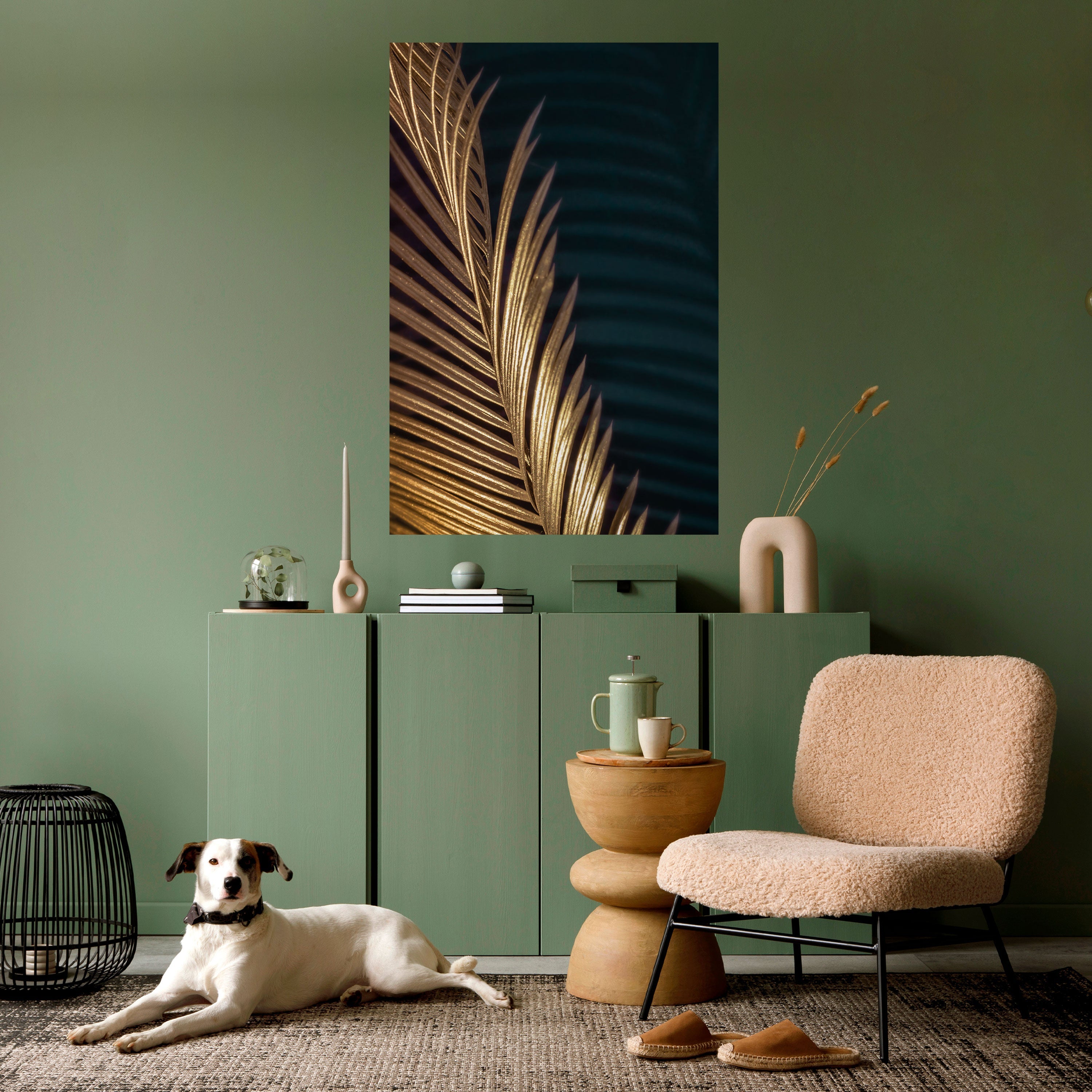 Affiche verticale autocollante LUXE LEAF DANCE