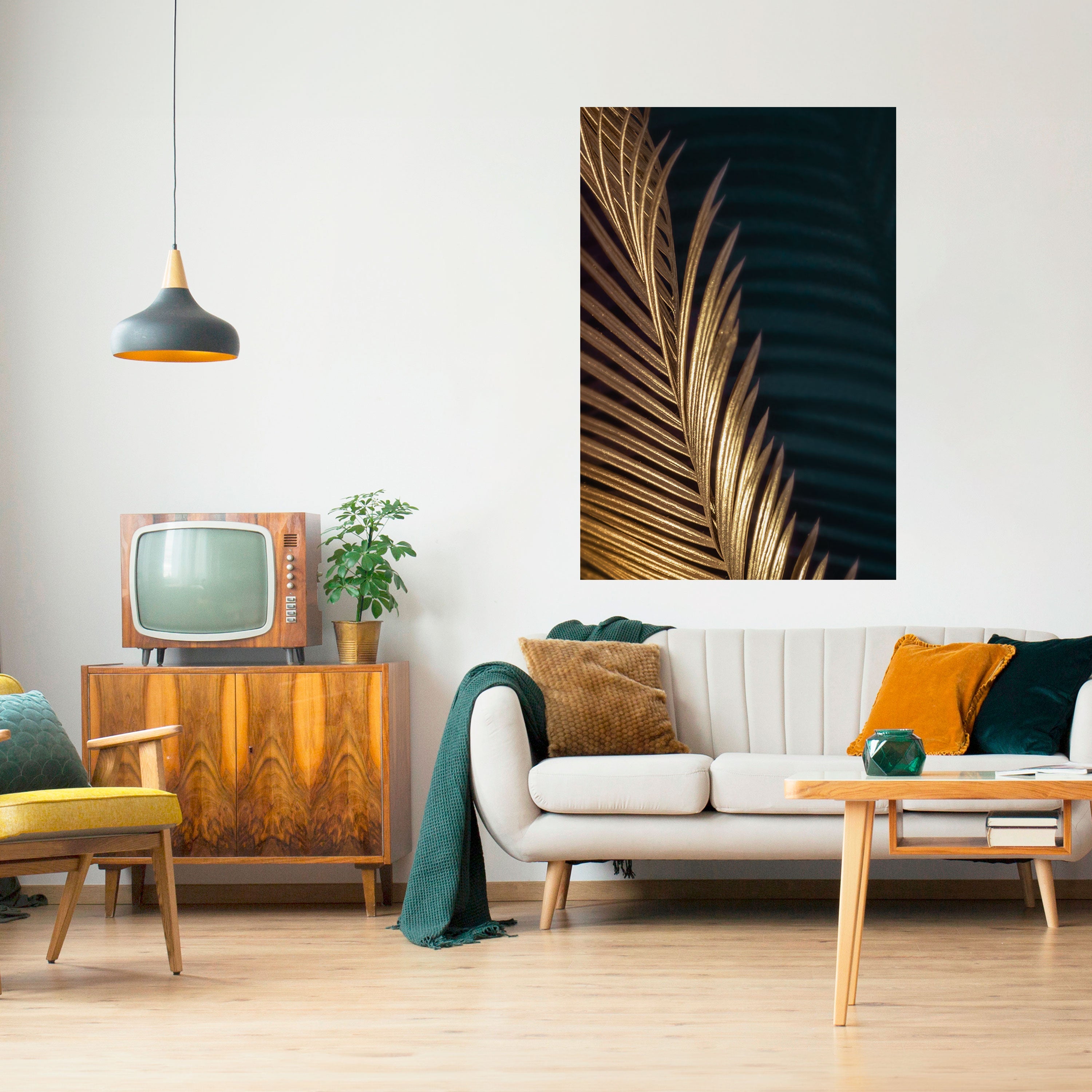 Affiche verticale autocollante LUXE LEAF DANCE