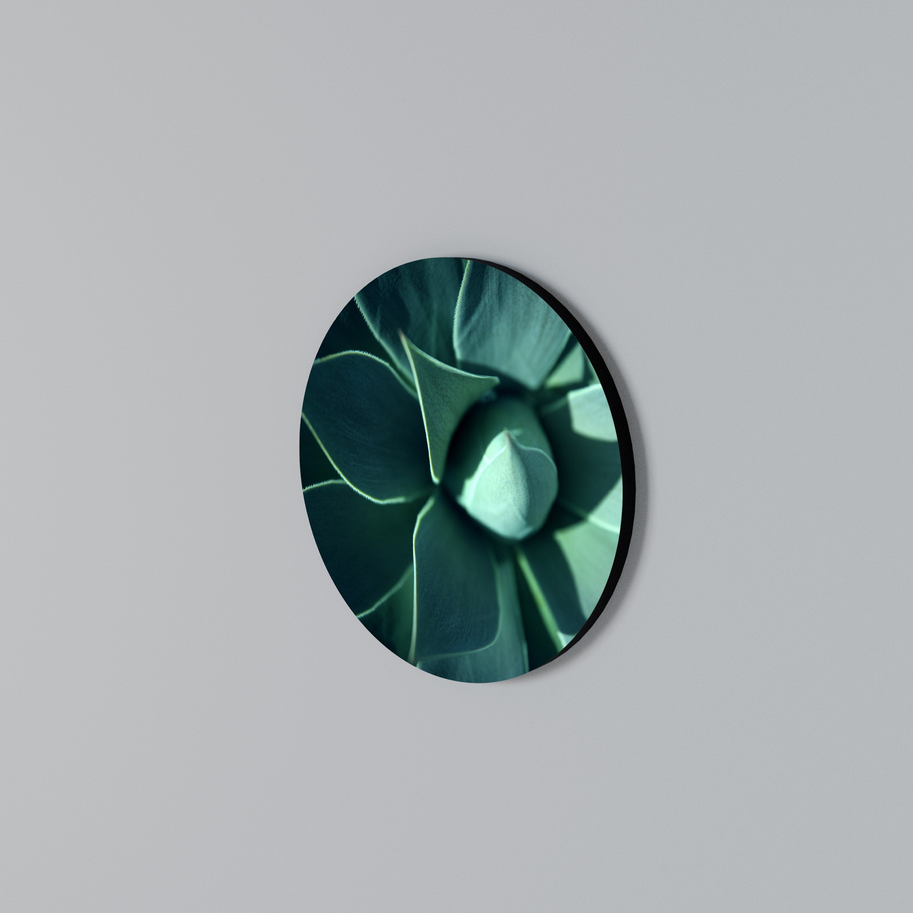 MYSTICAL GREEN WHORL Round Wall Art