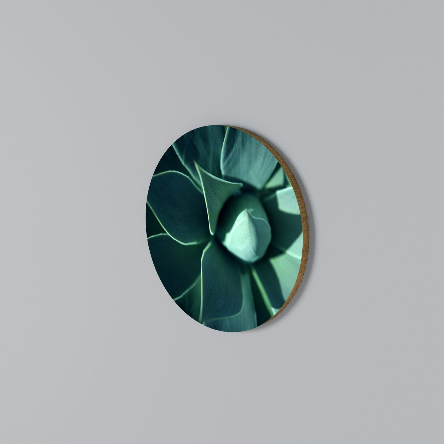 MYSTICAL GREEN WHORL Round Wall Art