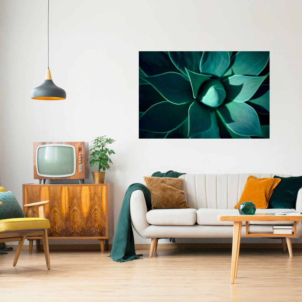 MYSTICAL GREEN WHORL Peel and Stick Horizontal Poster