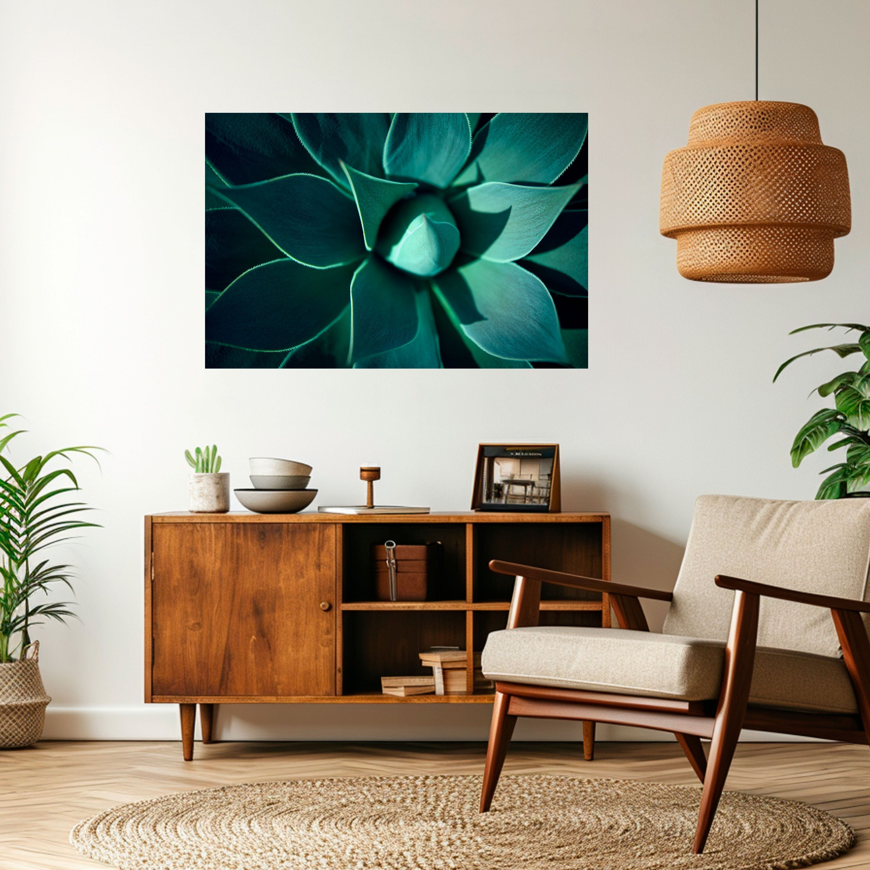 Affiche horizontale autocollante « VIOLET VERT MYSTIQUE »