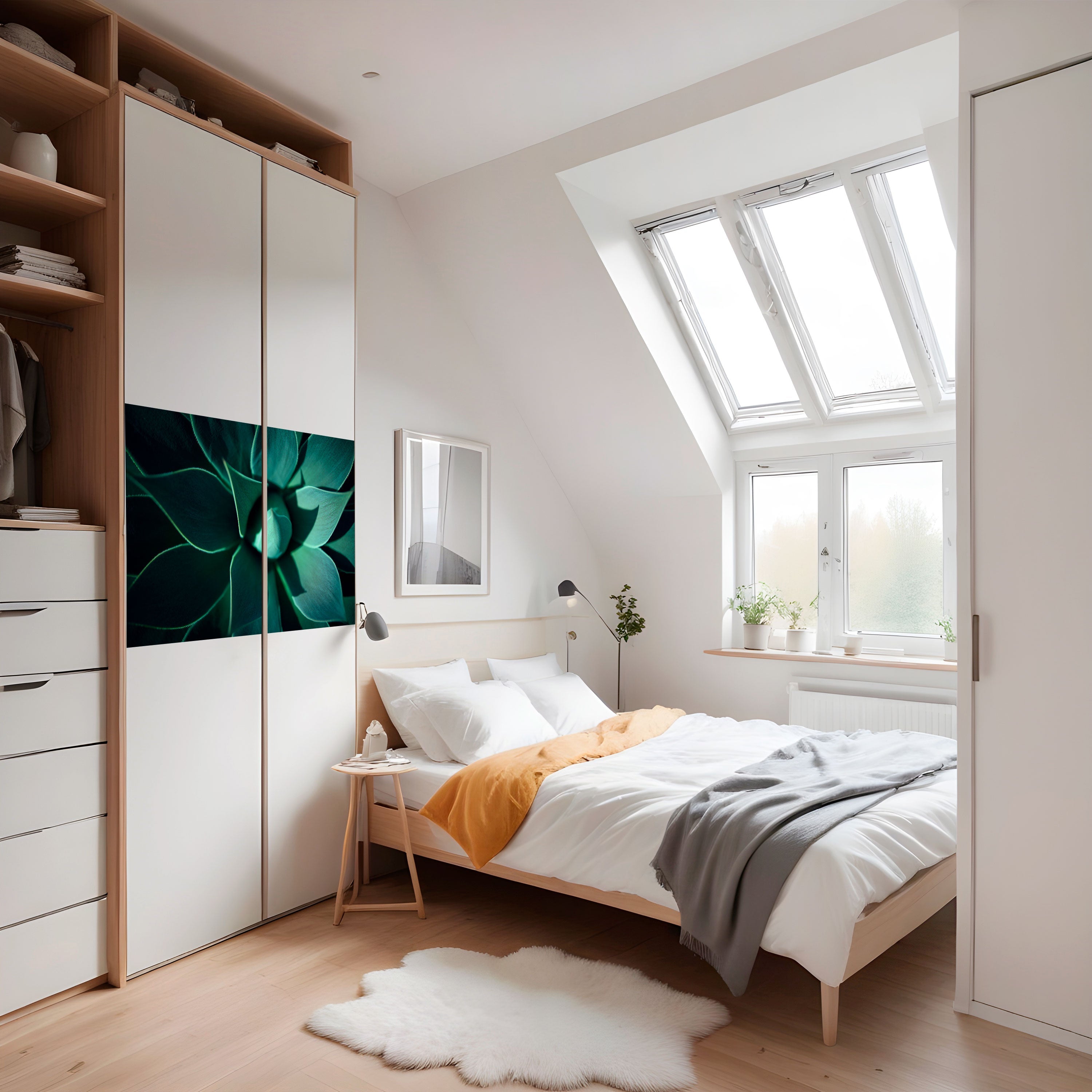 Affiche horizontale autocollante « VIOLET VERT MYSTIQUE »