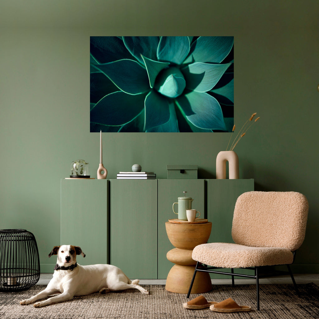MYSTICAL GREEN WHORL Peel and Stick Horizontal Poster