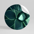 MYSTICAL GREEN WHORL Peel and Stick Round Sticker