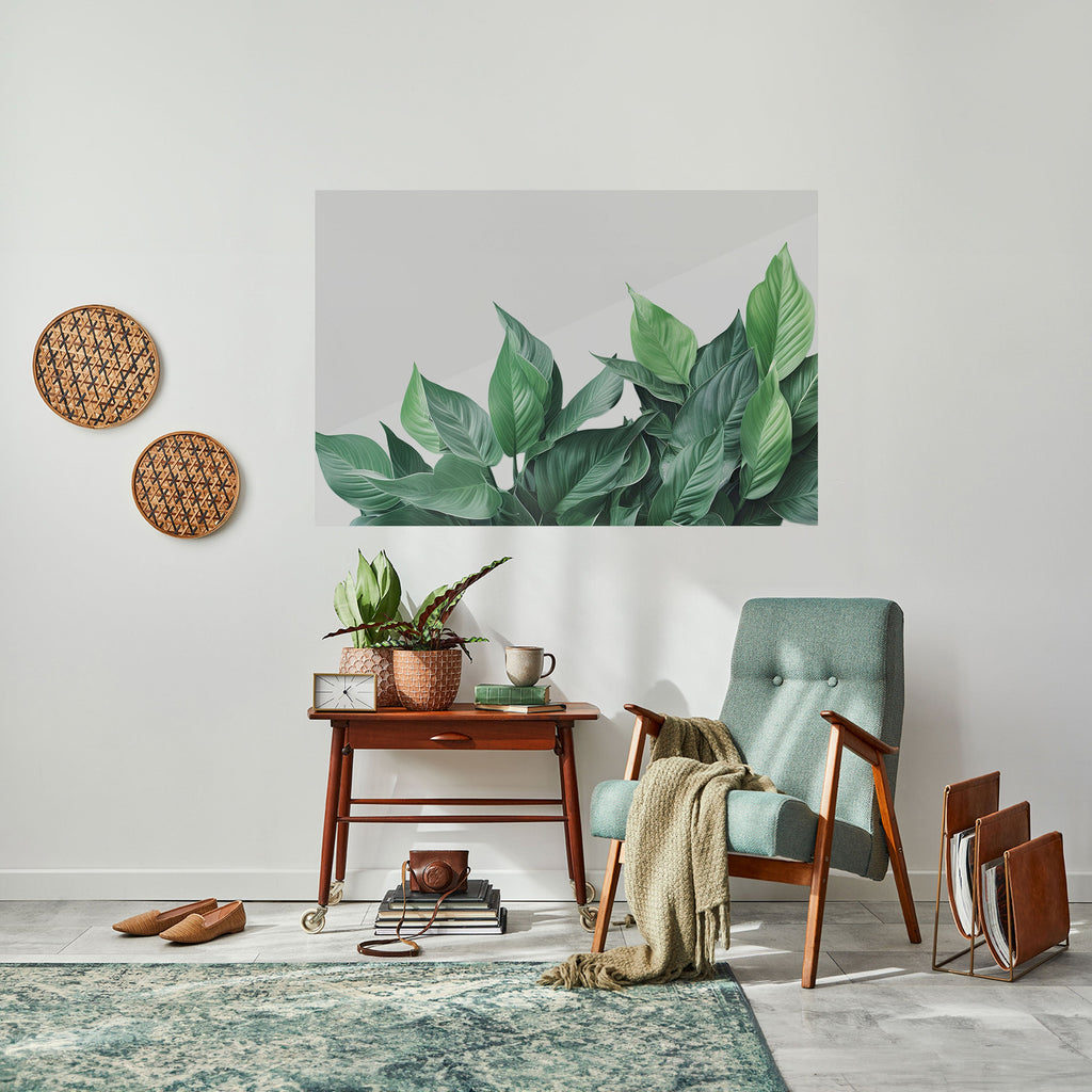 LUSH LEAFY WHIMSY Peel and Stick Horizontal Poster
