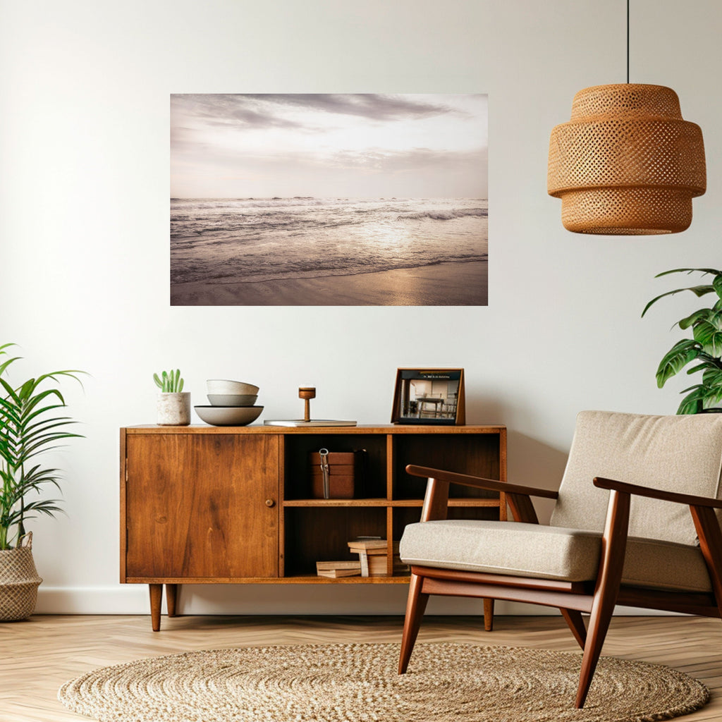 WHISPERS OF THE OCEAN Peel and Stick Horizontal Poster