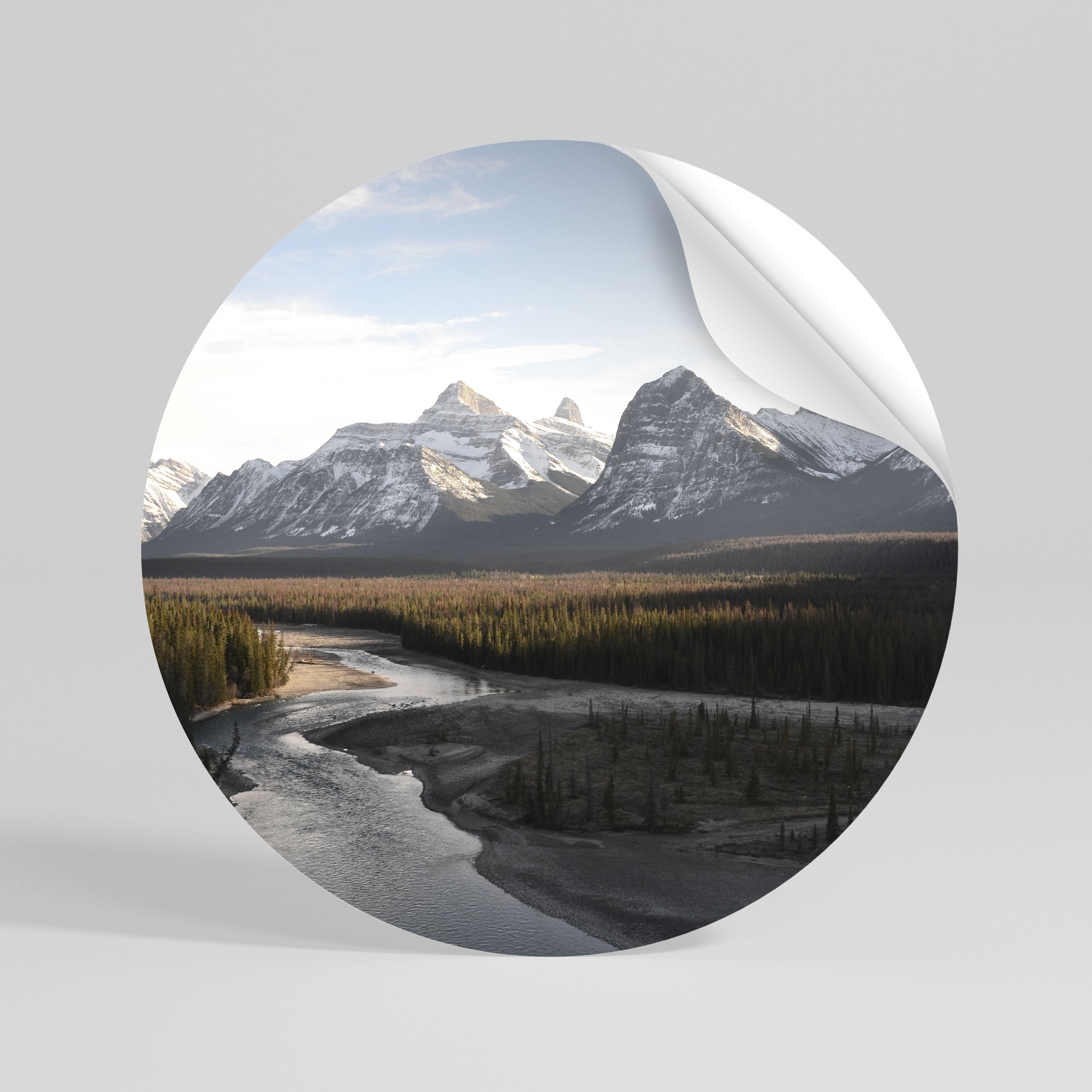 ECHOES OF NATURE'S SPLENDOR Peel and Stick Round Sticker