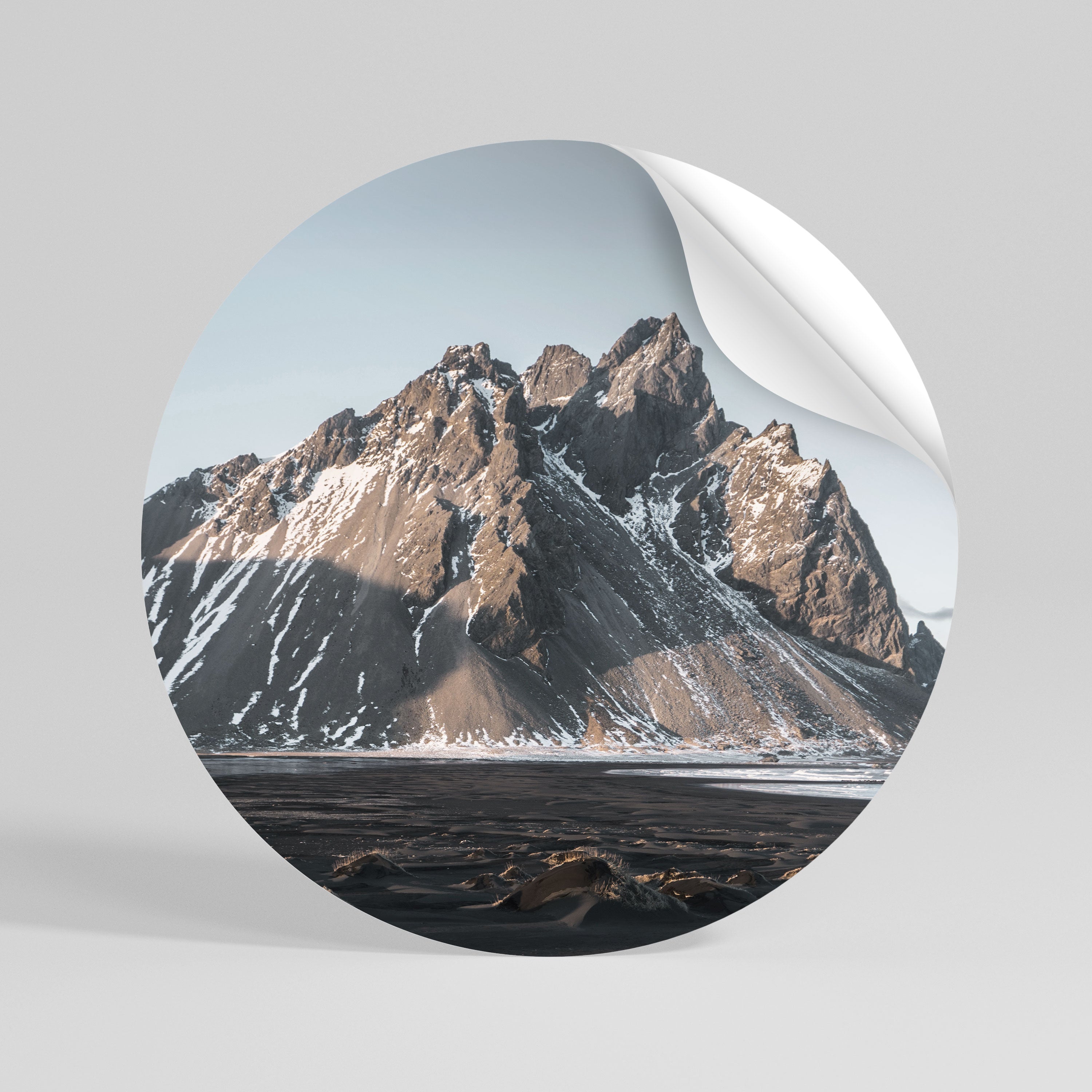 ECHOES OF TIMELESS HEIGHTS Peel and Stick Round Sticker