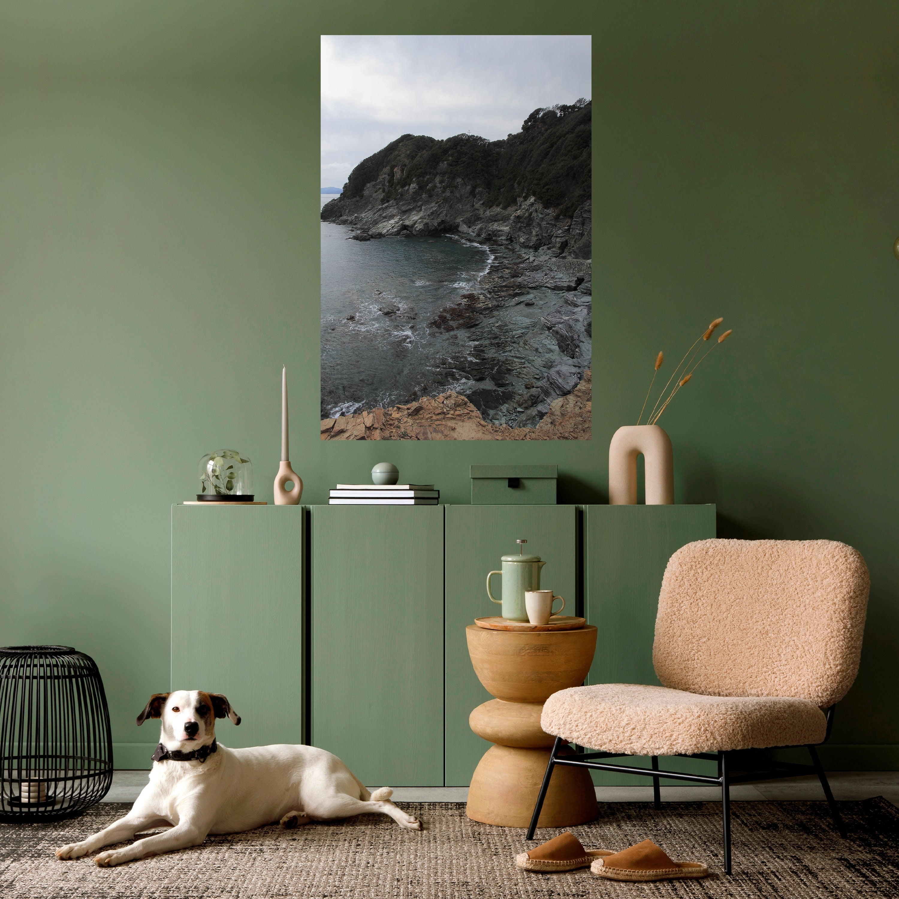 Affiche verticale autocollante « STONE MELODY AT SEA »