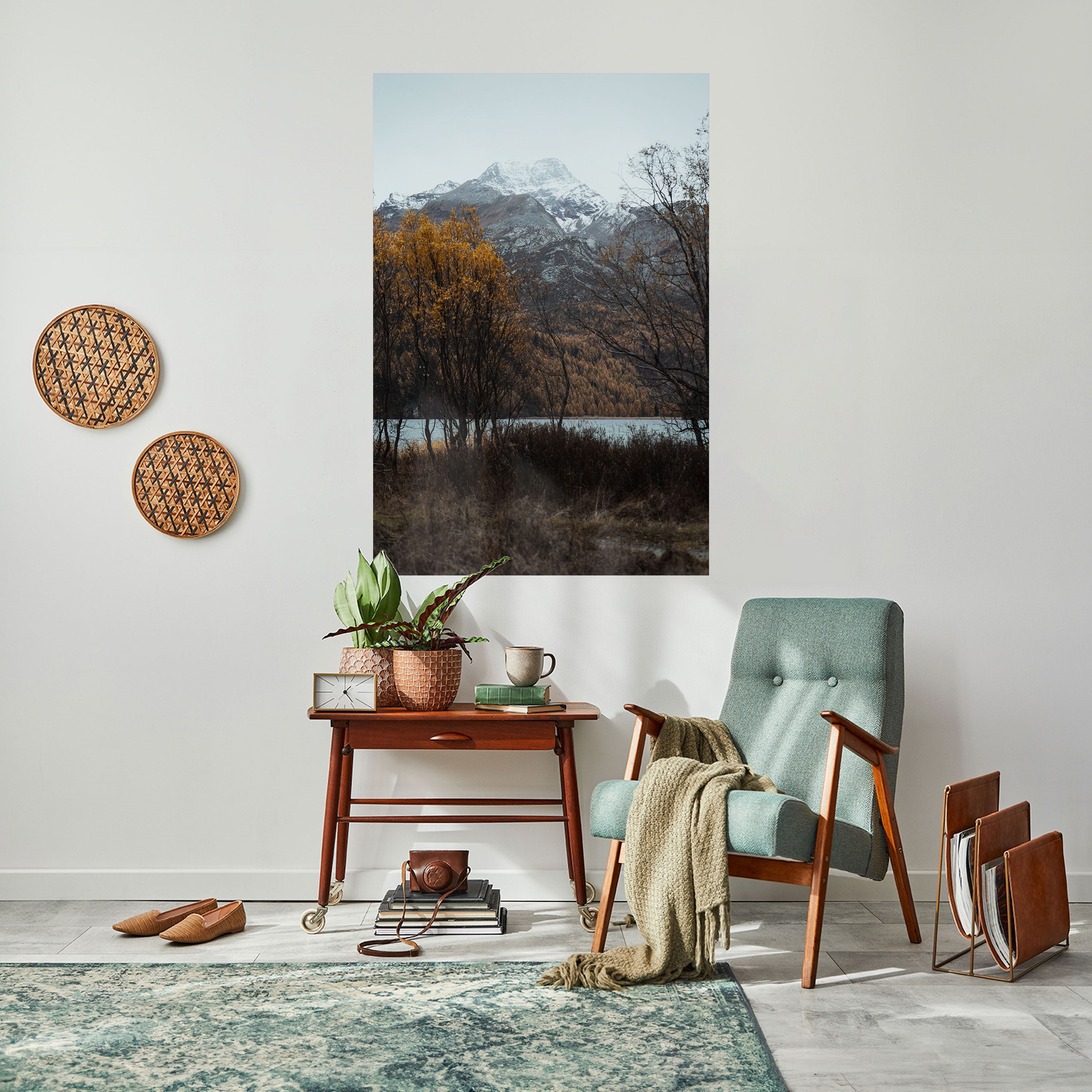 Affiche verticale autocollante « L'ÉTREINTE SILENCIEUSE DE L'AUTOMNE »