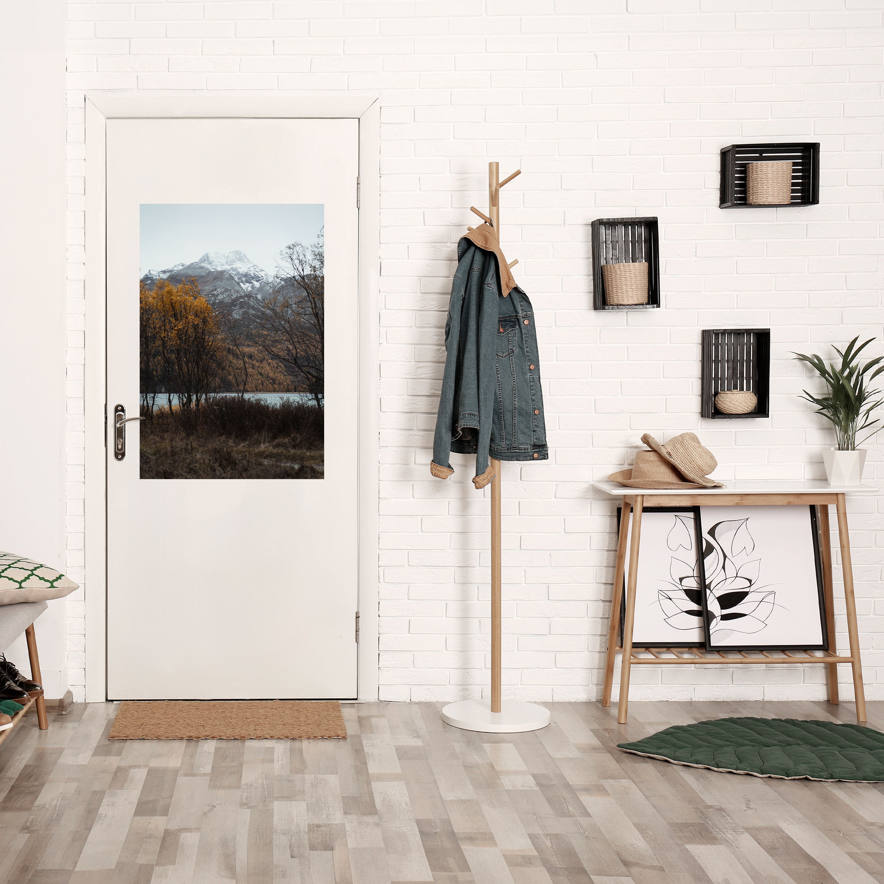 Affiche verticale autocollante « L'ÉTREINTE SILENCIEUSE DE L'AUTOMNE »