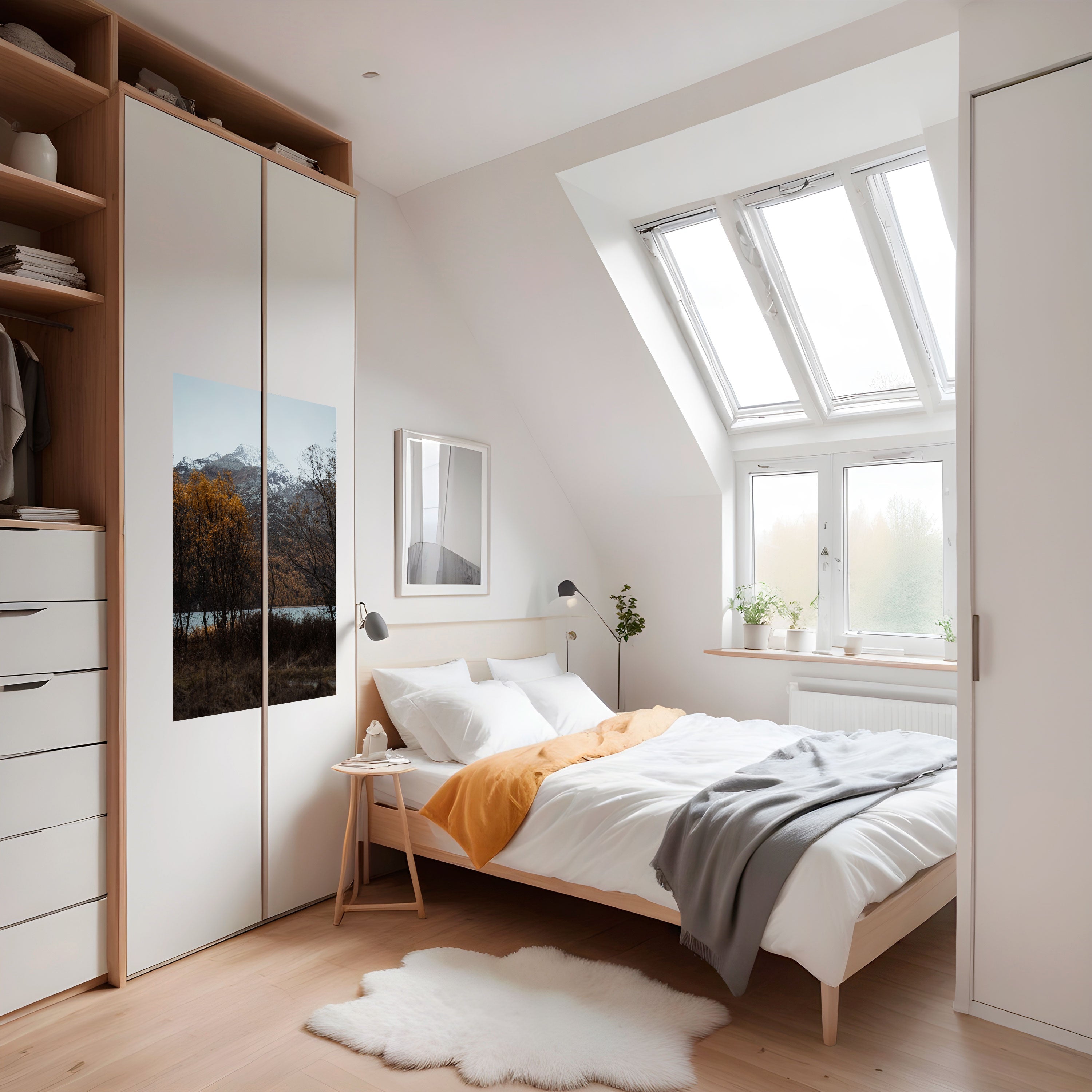 Affiche verticale autocollante « L'ÉTREINTE SILENCIEUSE DE L'AUTOMNE »