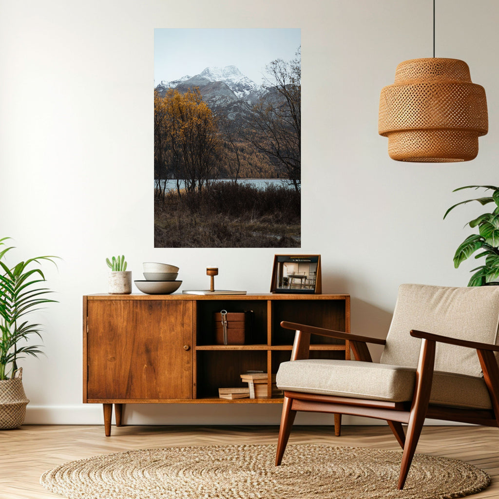 Affiche verticale autocollante « L'ÉTREINTE SILENCIEUSE DE L'AUTOMNE »