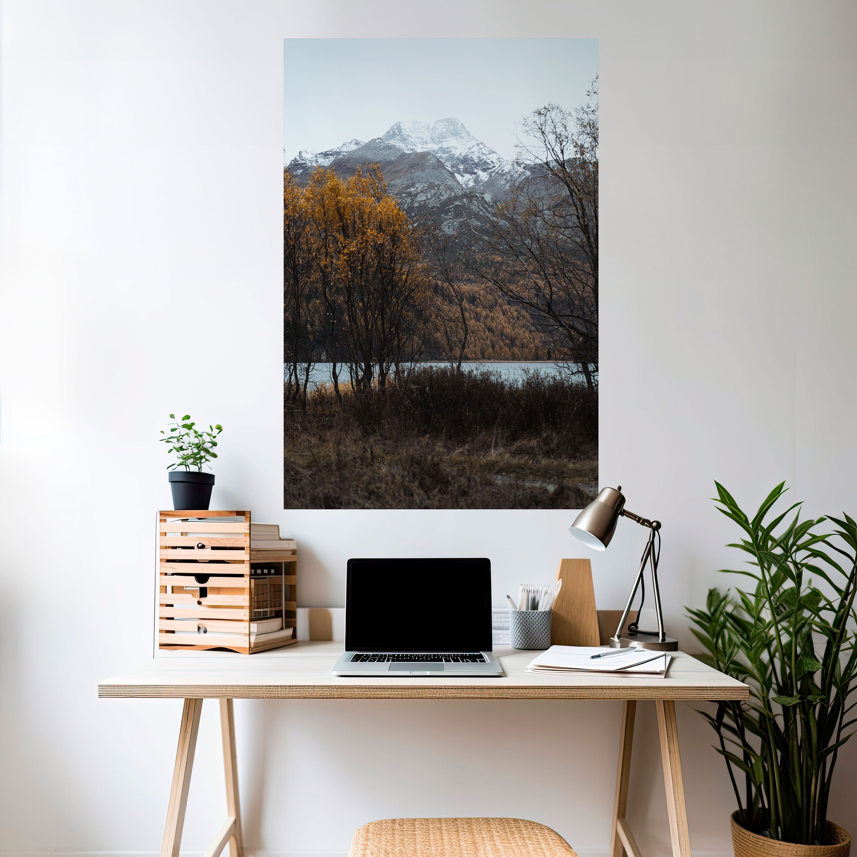 Affiche verticale autocollante « L'ÉTREINTE SILENCIEUSE DE L'AUTOMNE »