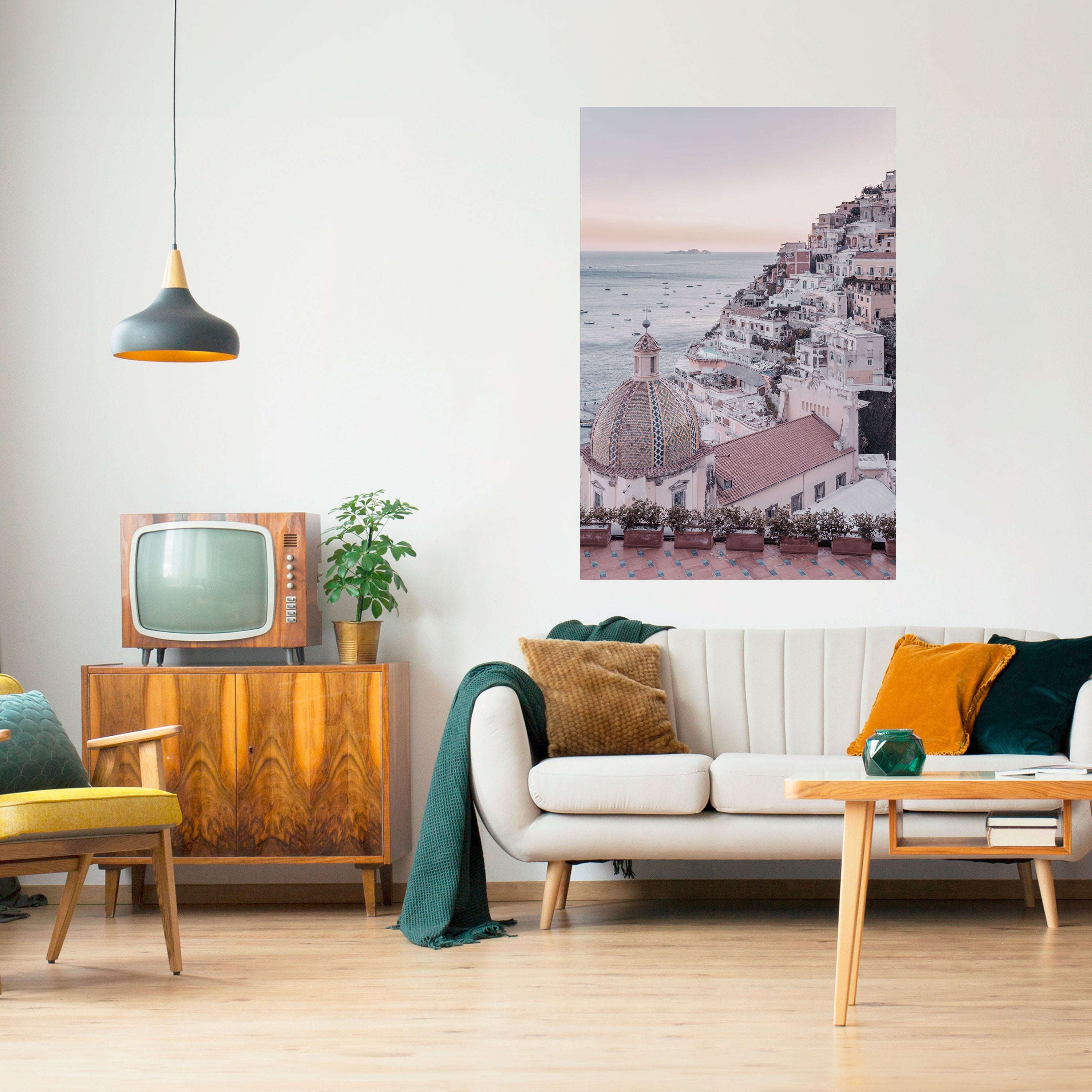 Affiche verticale autocollante « Paysage de rêve méditerranéen »