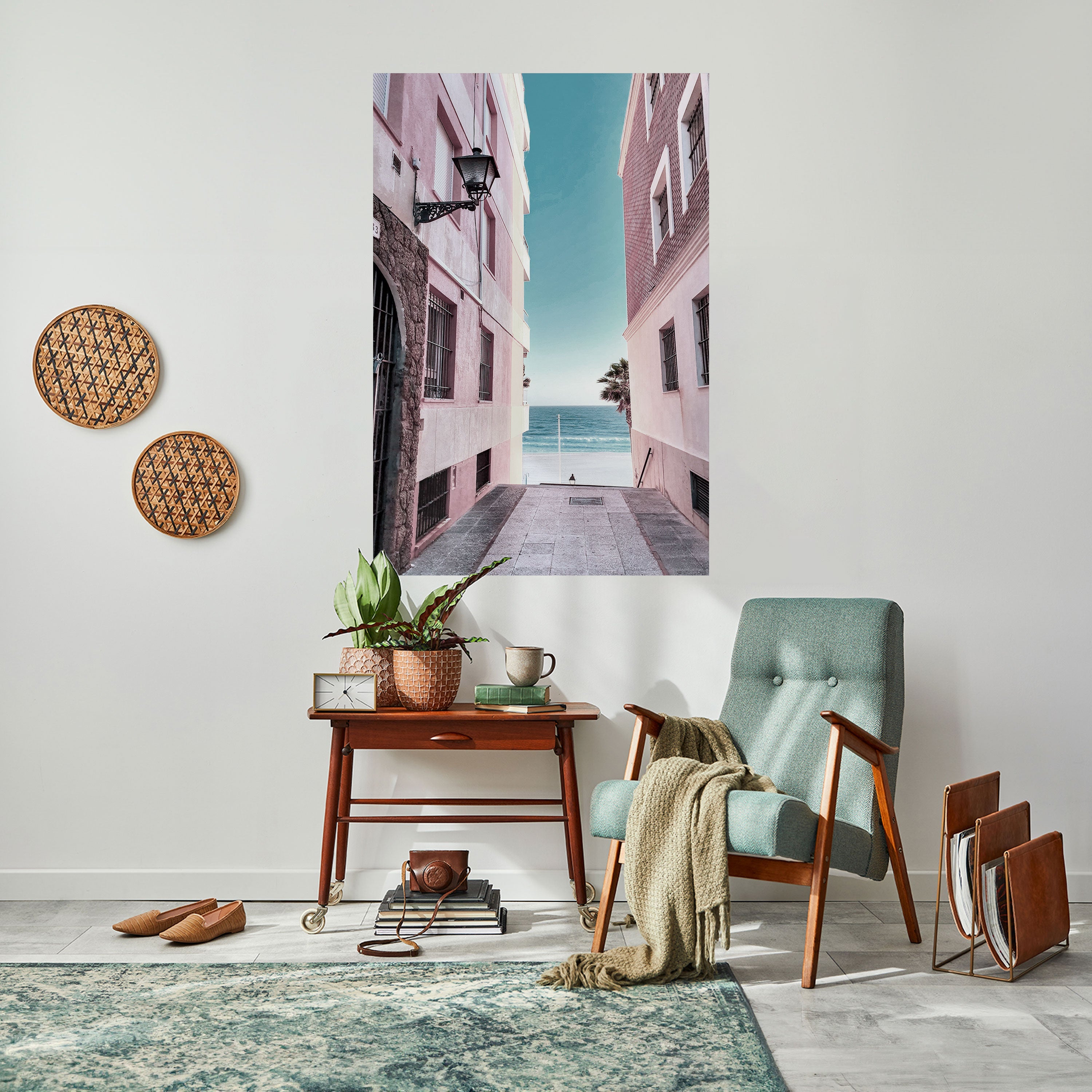 Affiche verticale autocollante OCEAN'S WHISPER PATH