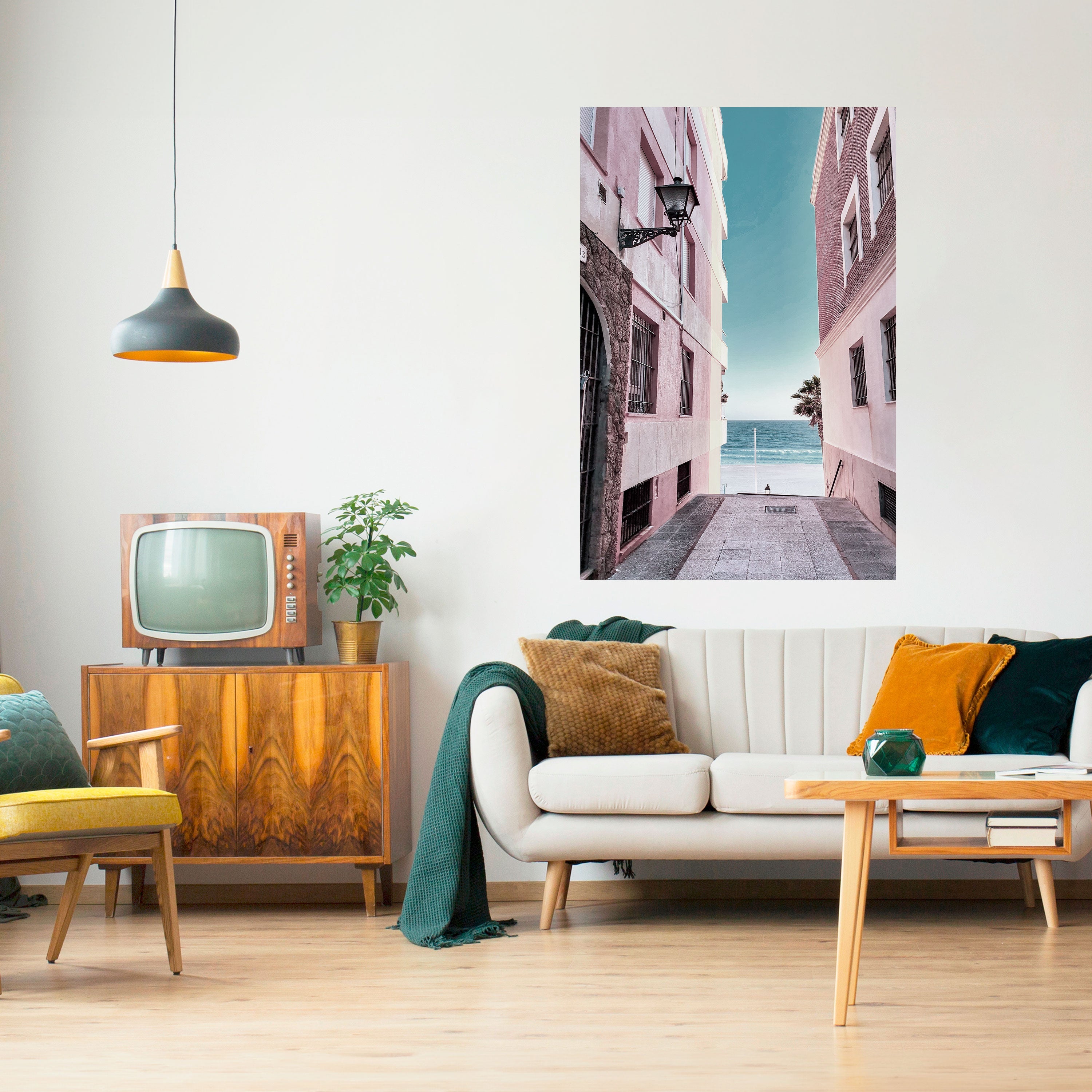 Affiche verticale autocollante OCEAN'S WHISPER PATH