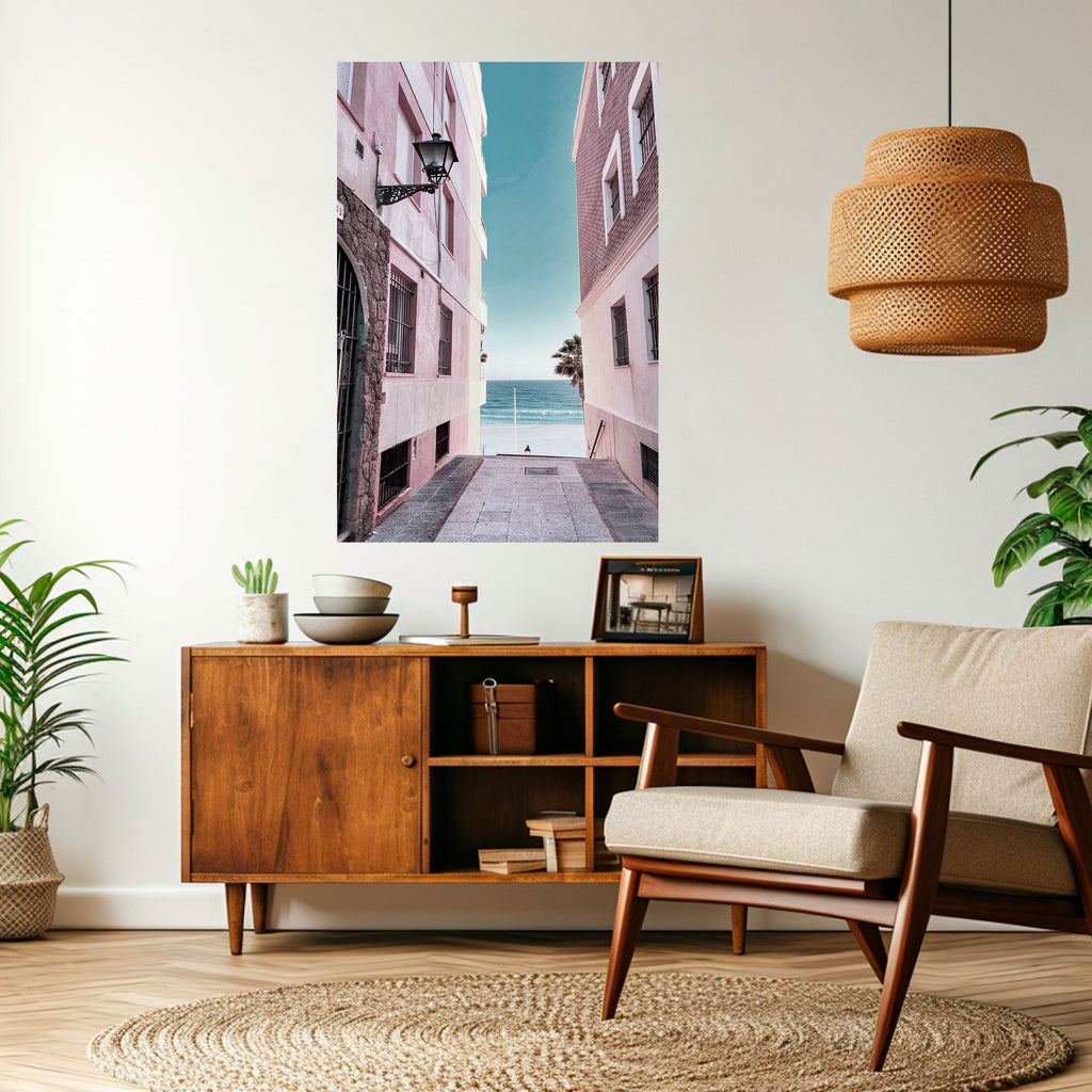 Affiche verticale autocollante OCEAN'S WHISPER PATH