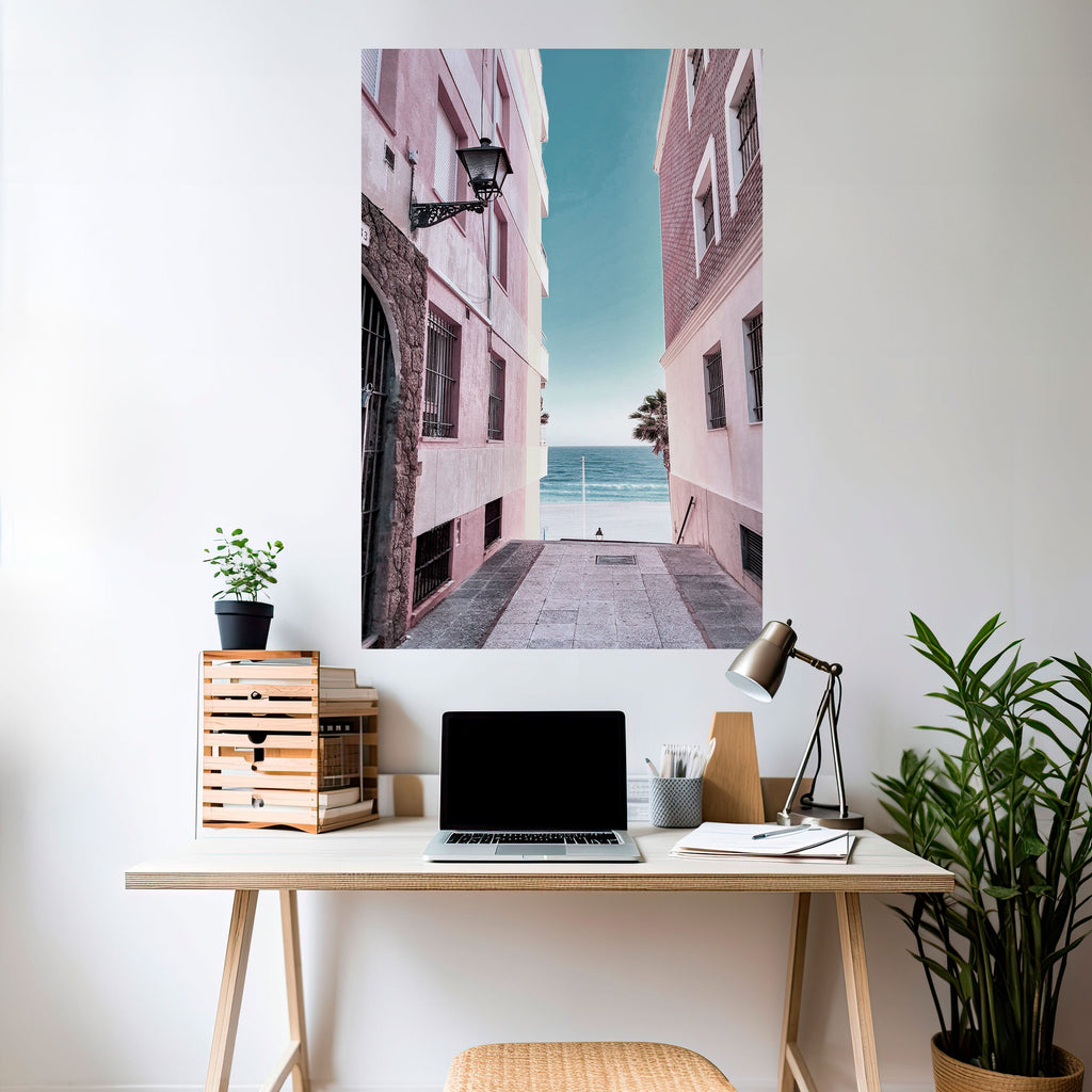 Affiche verticale autocollante OCEAN'S WHISPER PATH