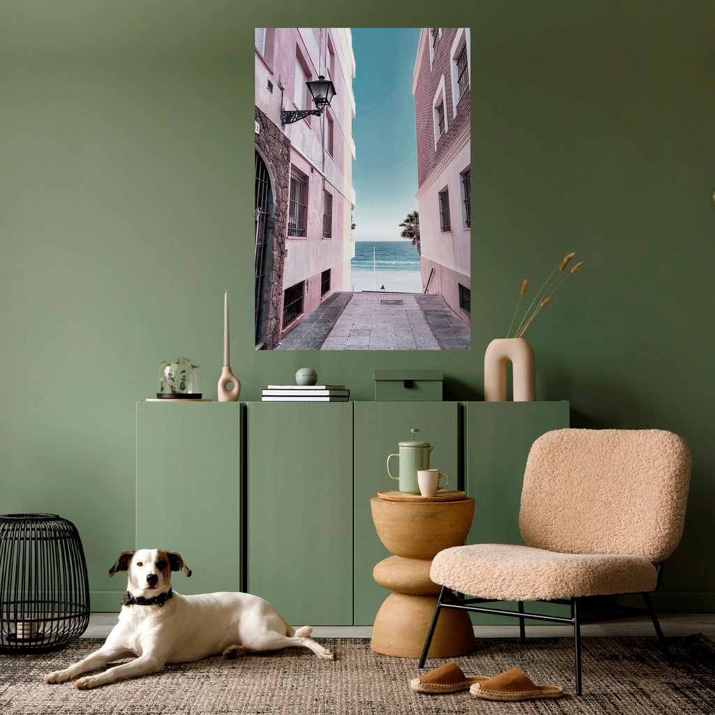 Affiche verticale autocollante OCEAN'S WHISPER PATH