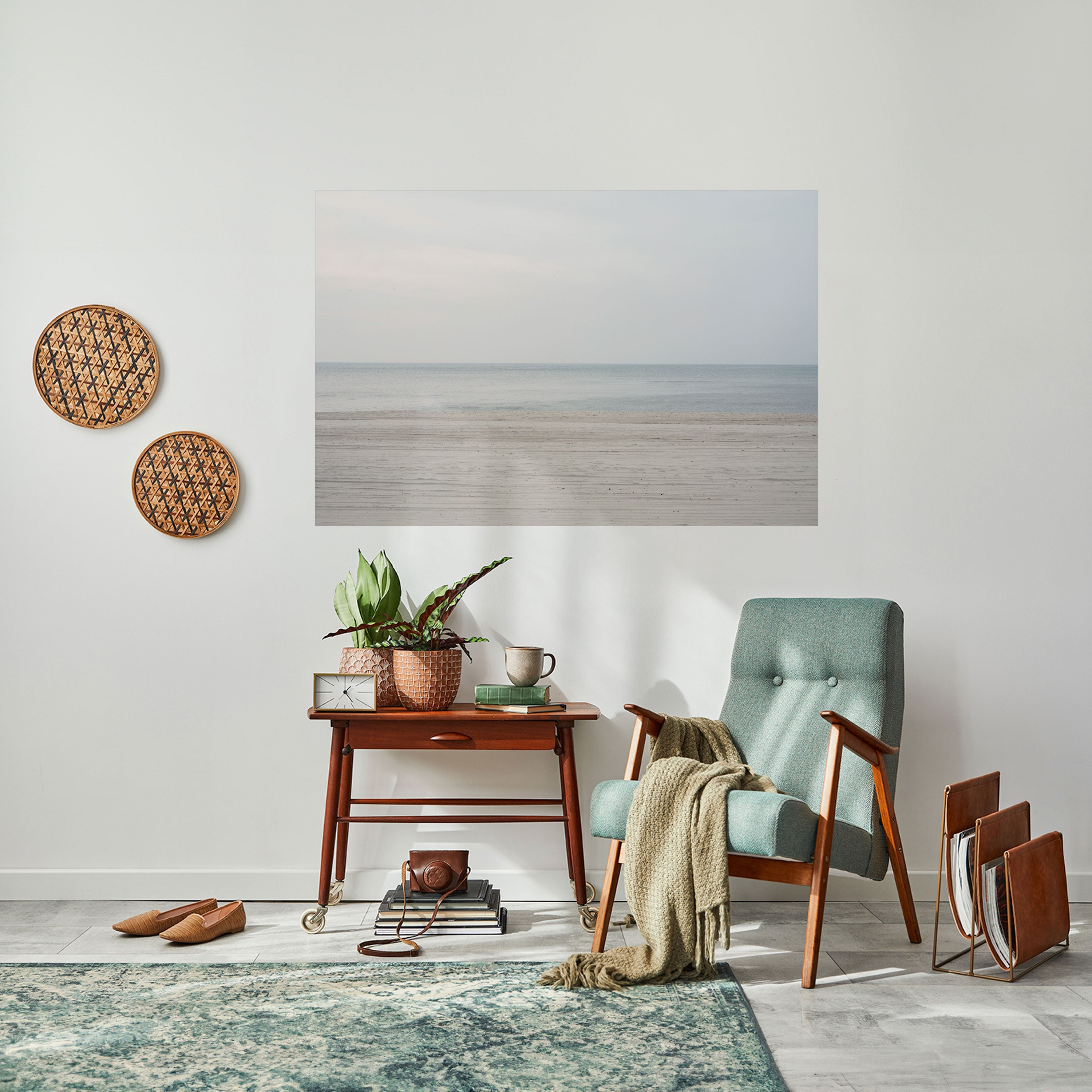 Affiche horizontale autocollante « MERS BRUMEUSES DE CALME »