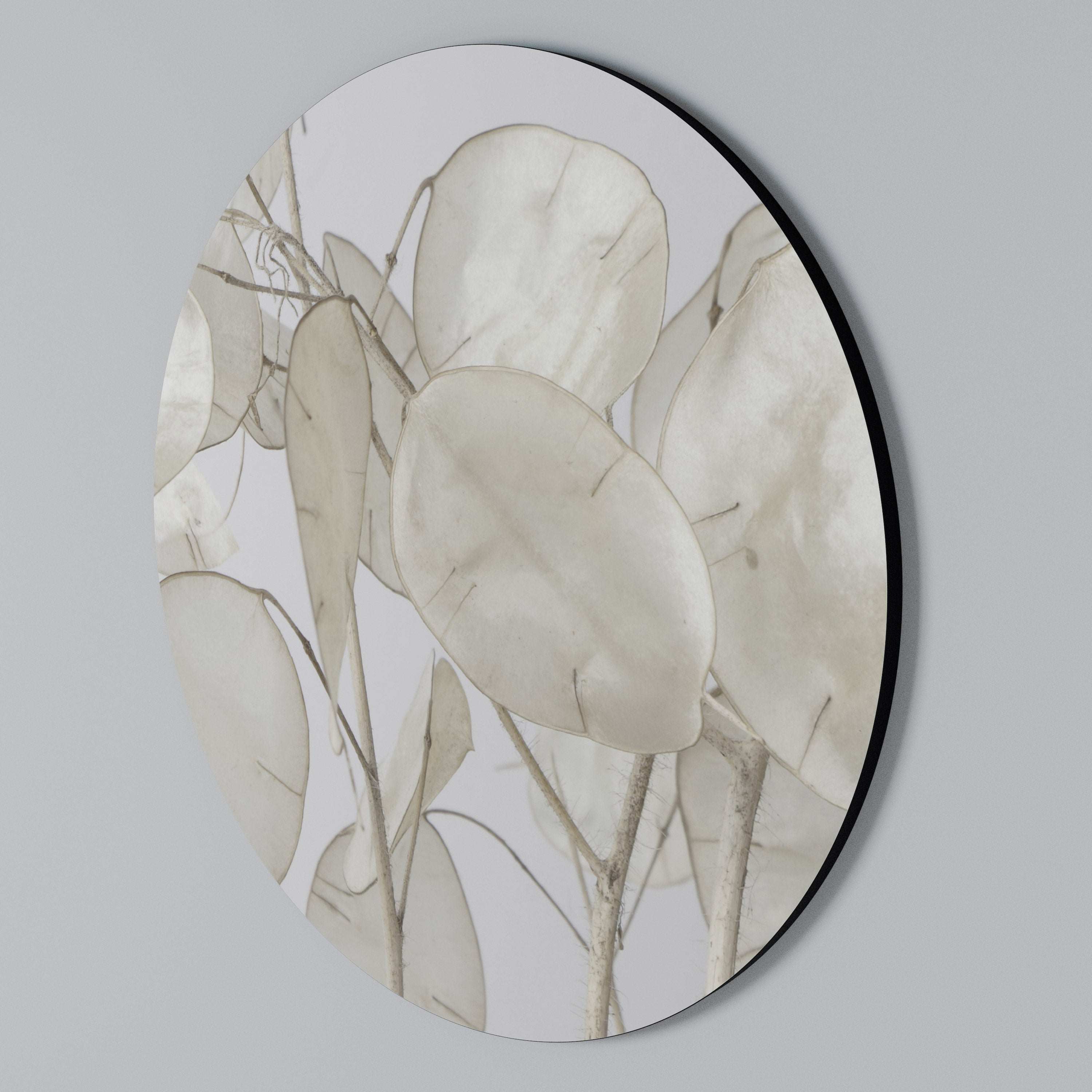 SILKY FOLIAGE WHISPERS Round Wall Art