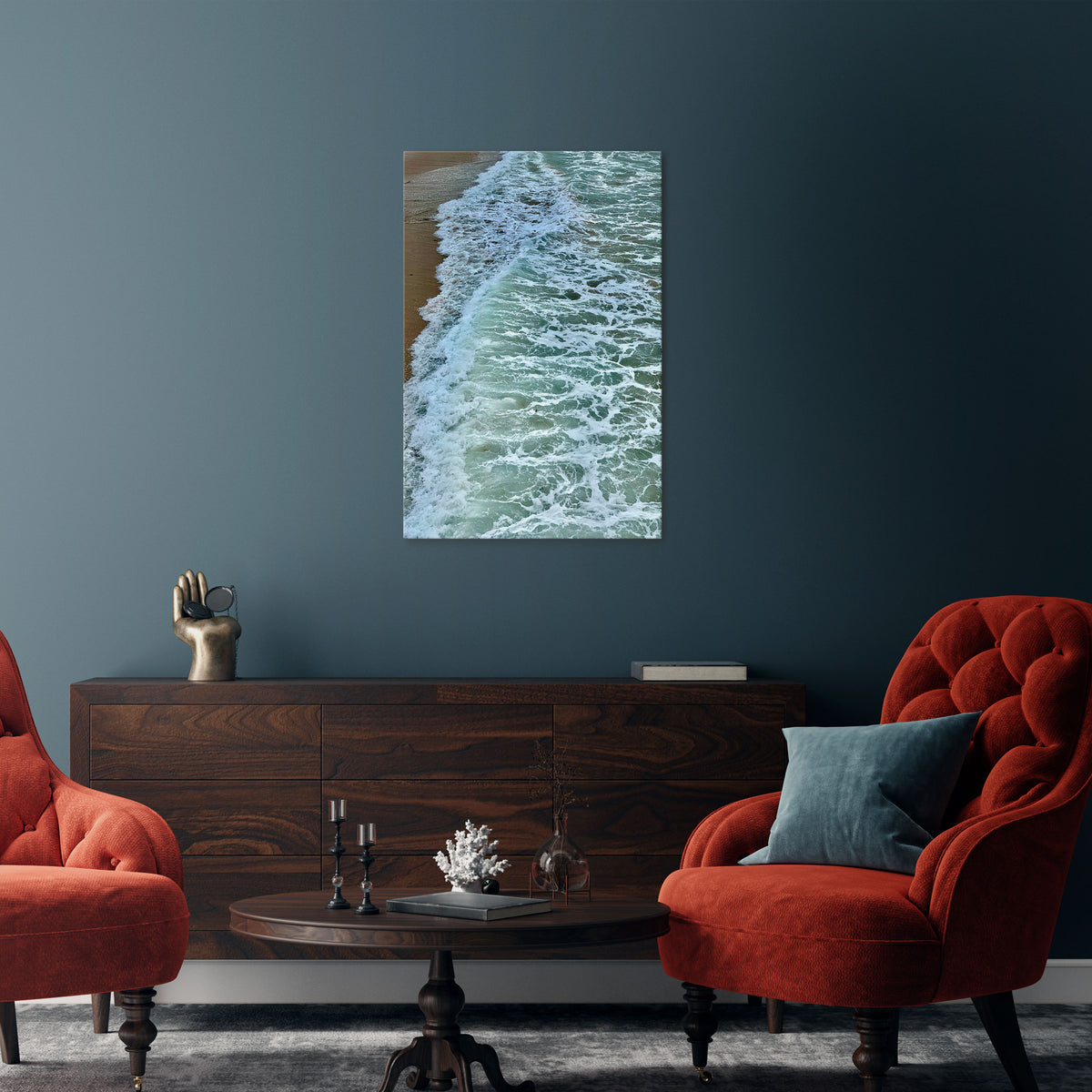 WAVES OF TIME Vertical Canvas Print