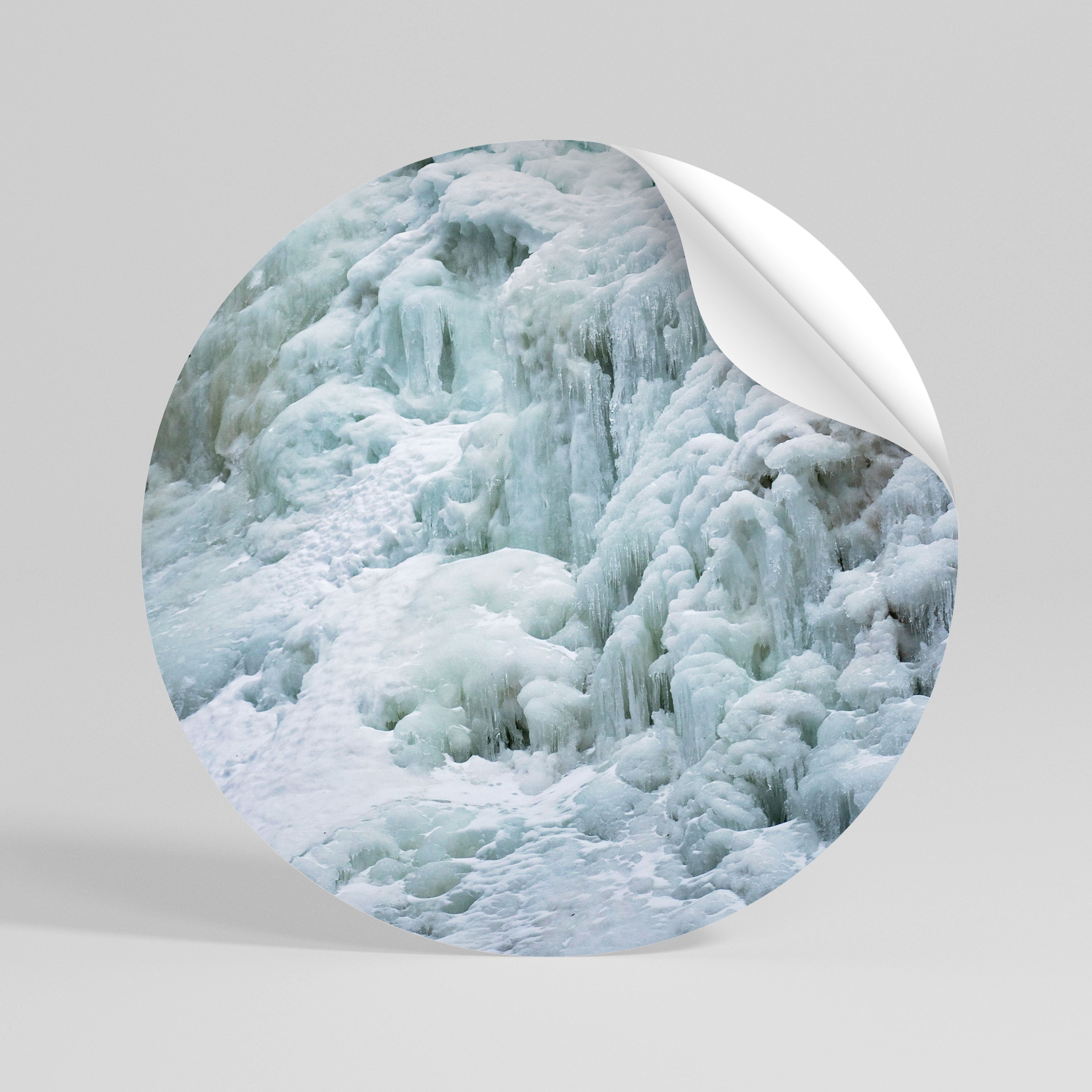 FROSTED WHISPERS Peel and Stick Round Sticker