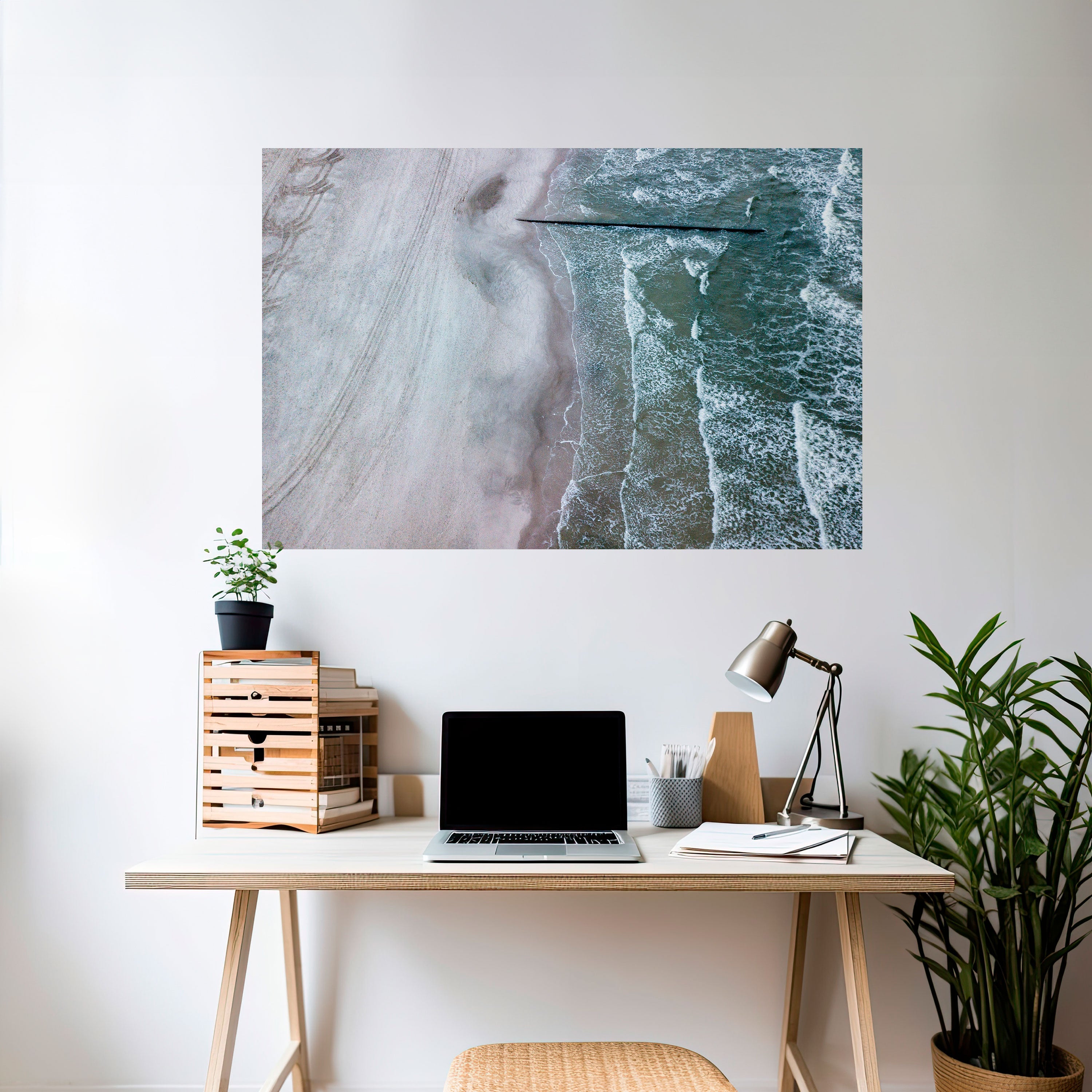 Affiche horizontale autocollante « LE MURMURE SILENCIEUX DE LA MARÉE »