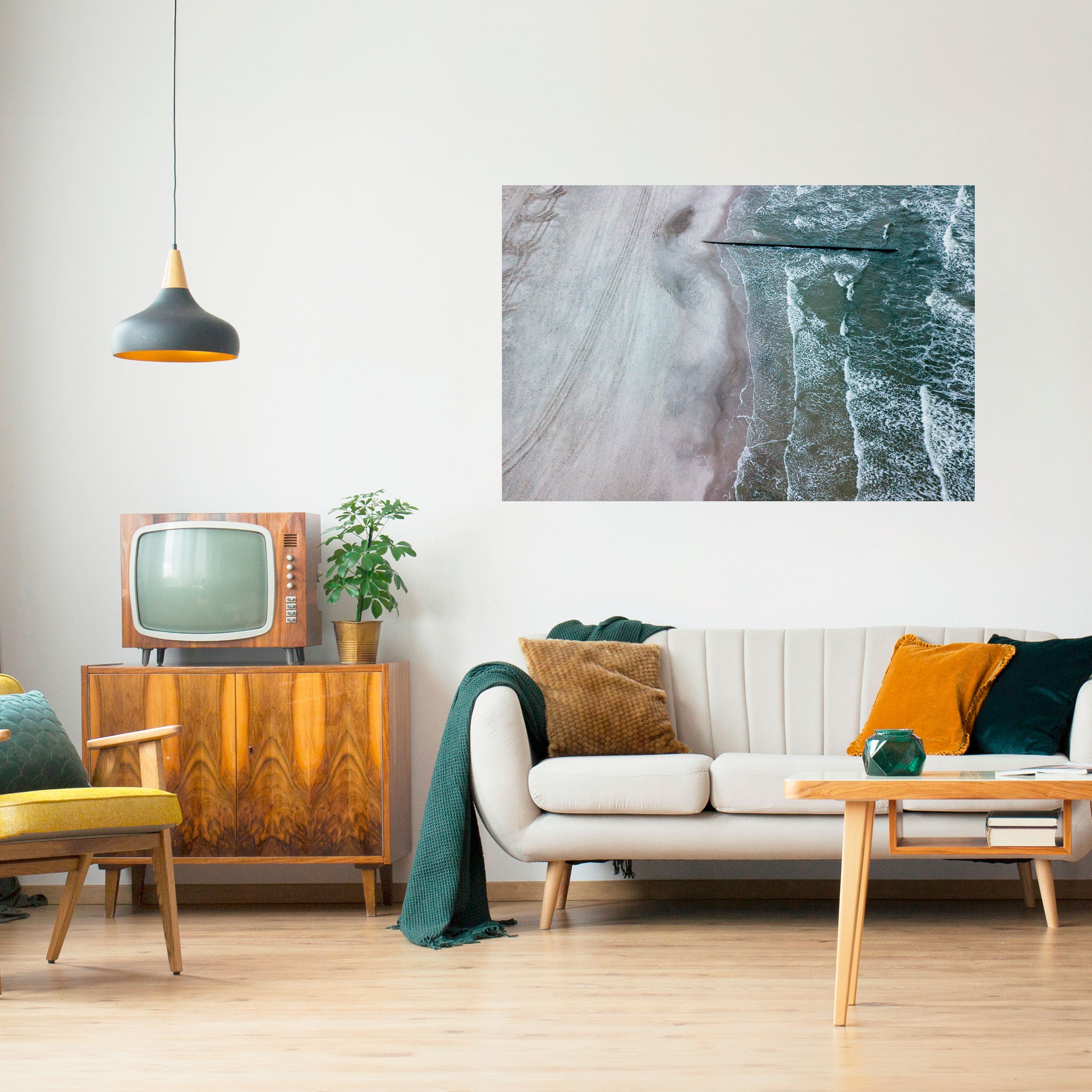 Affiche horizontale autocollante « LE MURMURE SILENCIEUX DE LA MARÉE »