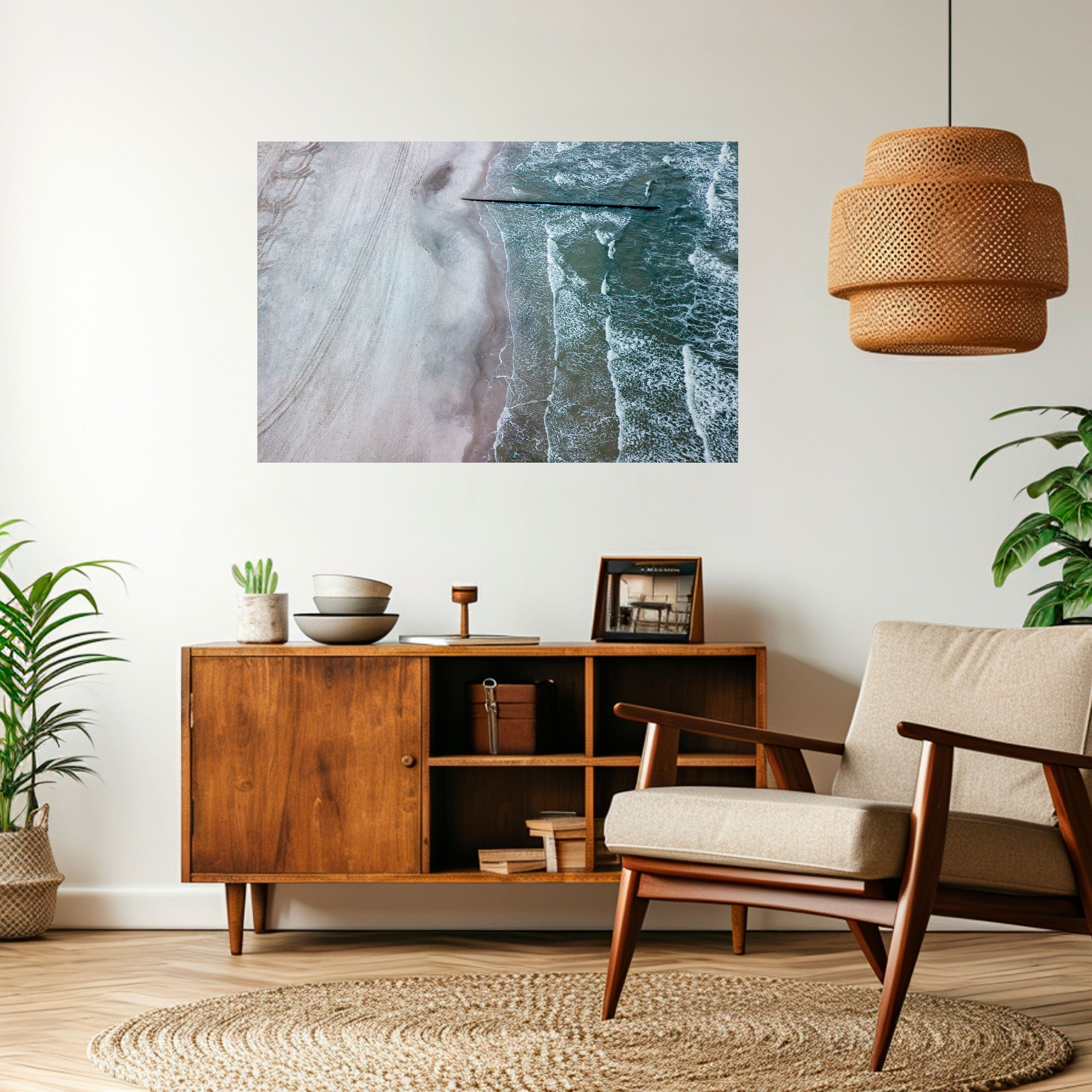 Affiche horizontale autocollante « LE MURMURE SILENCIEUX DE LA MARÉE »