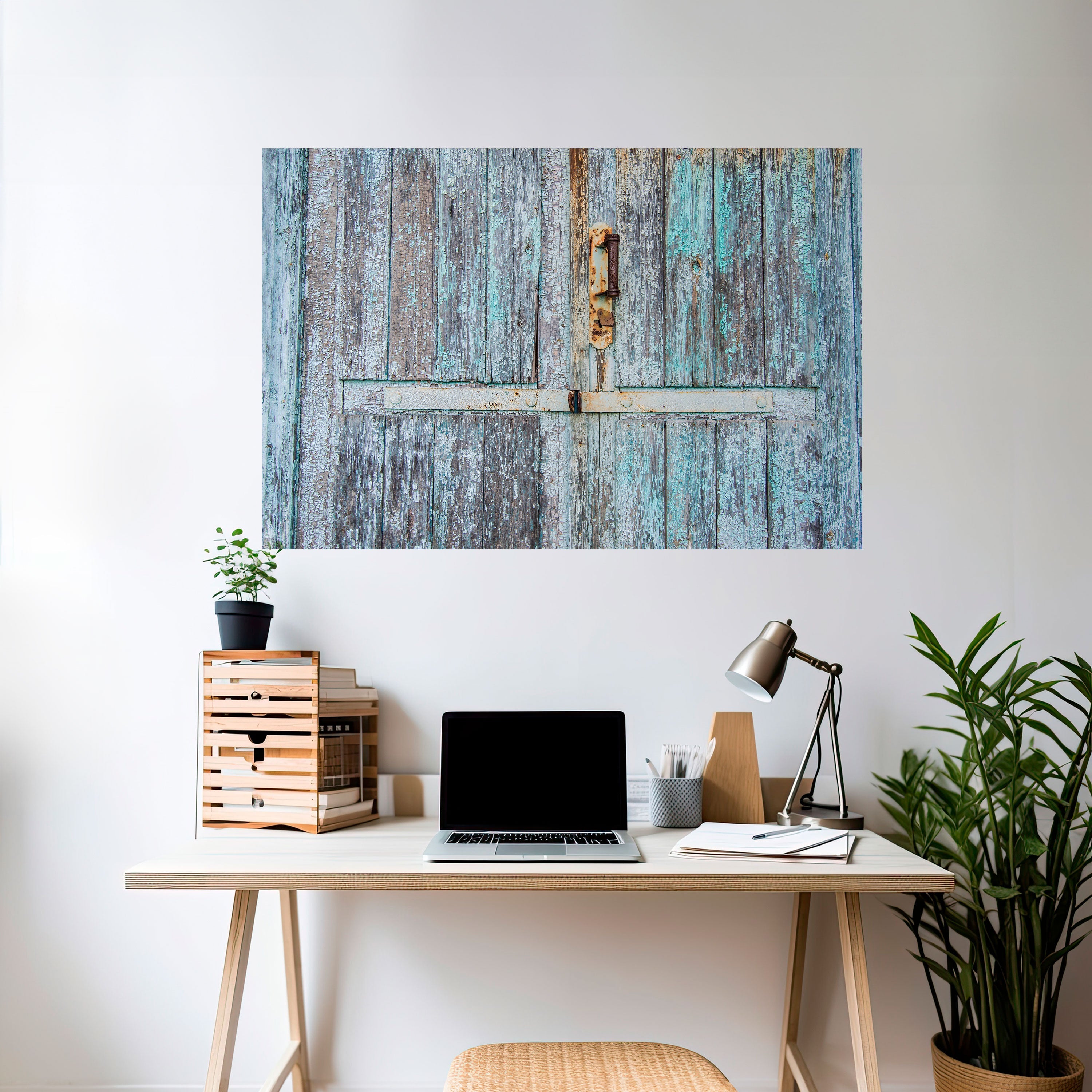 Affiche horizontale autocollante « Rêves de porte vintage »