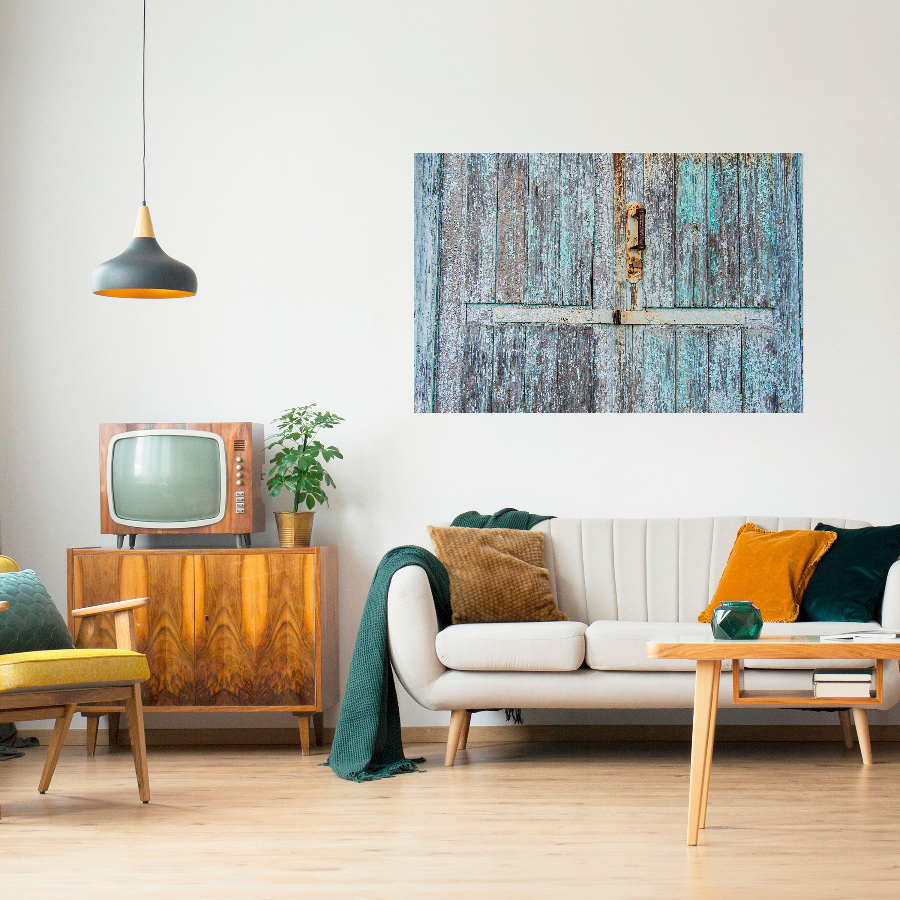 Affiche horizontale autocollante « Rêves de porte vintage »