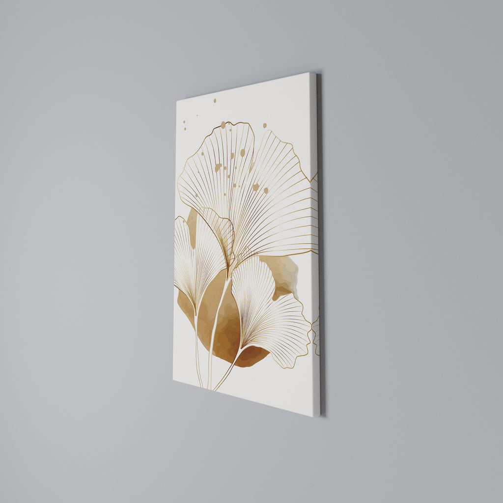 GOLDEN GINKGO DREAMS Vertical Canvas Print