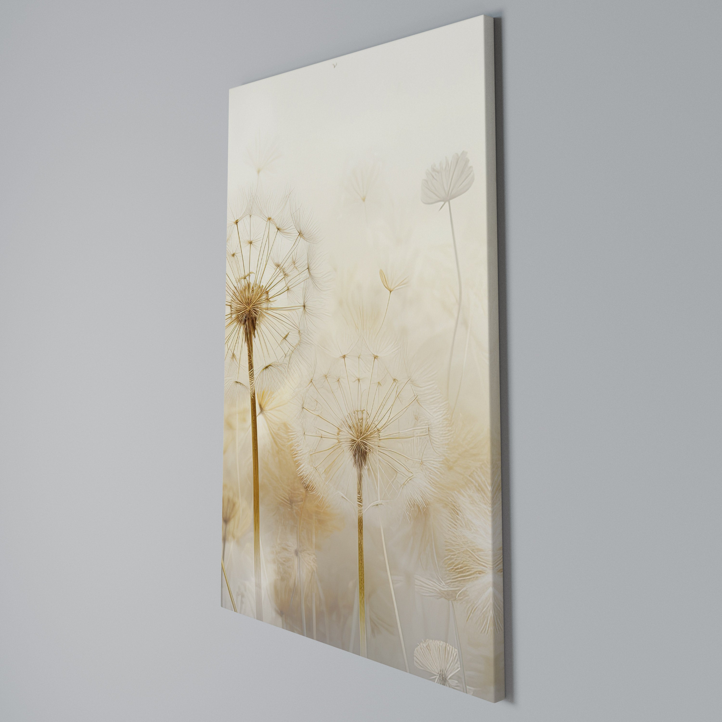 DREAMY DANDELION FIELDS Vertical Canvas Print