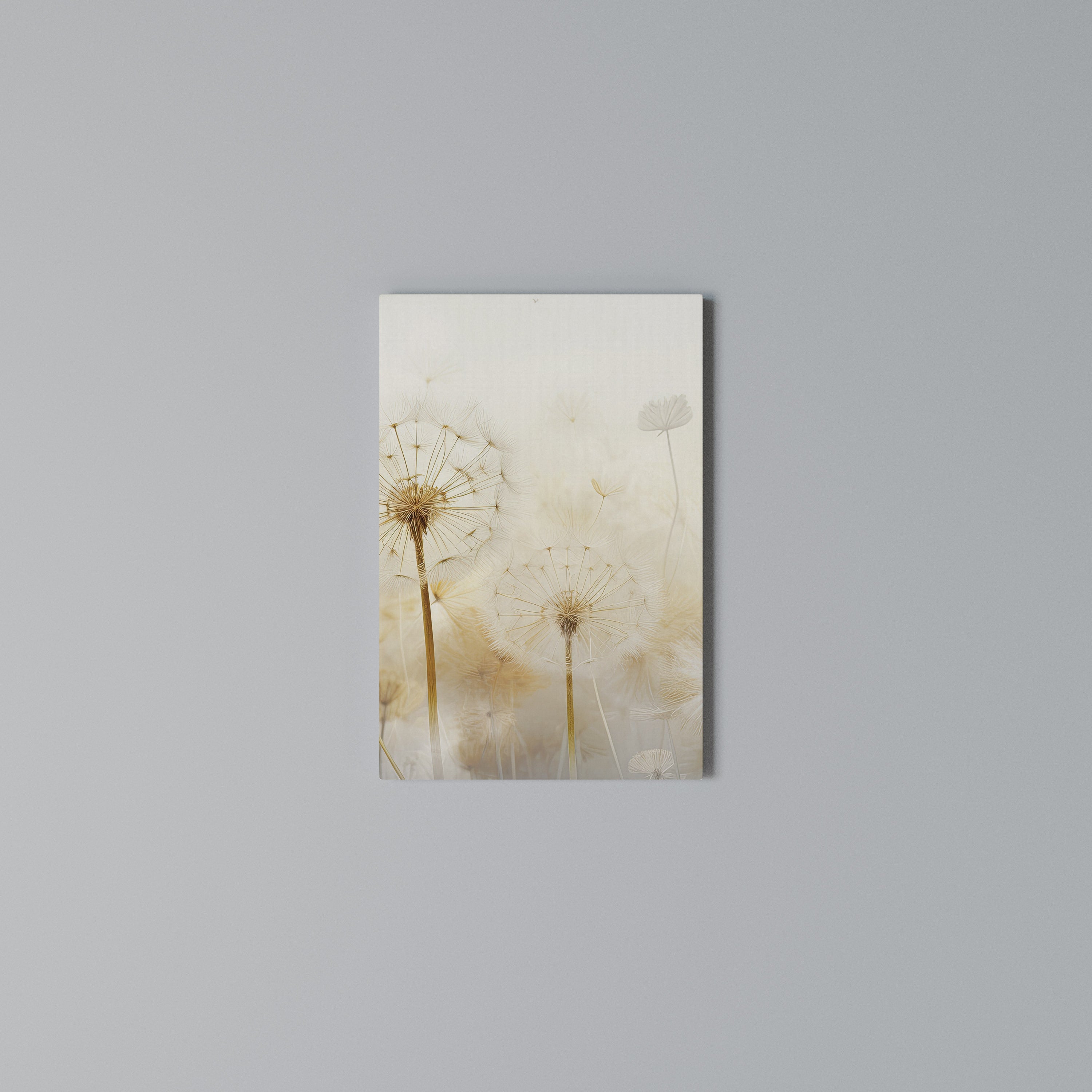 DREAMY DANDELION FIELDS Vertical Canvas Print